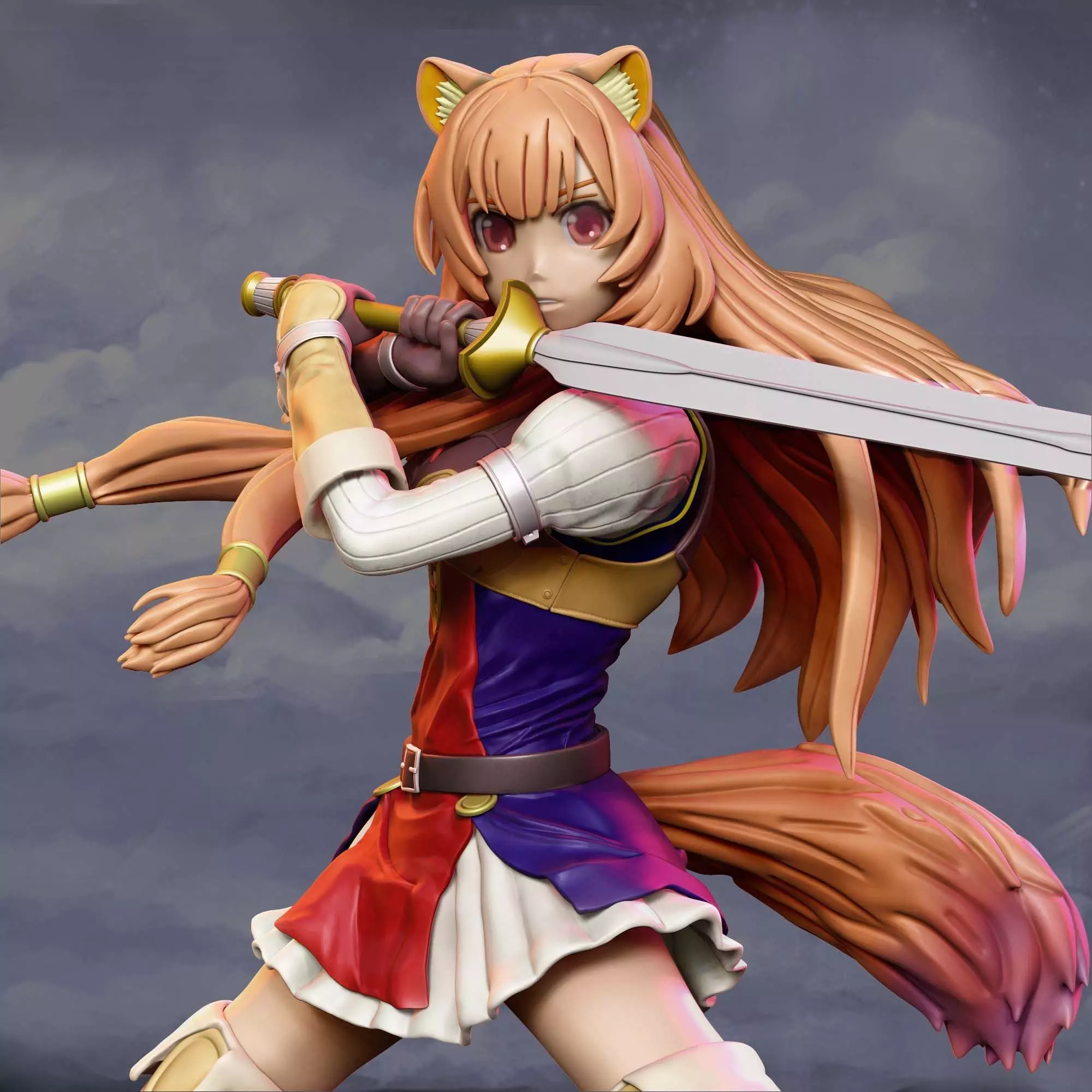 Raphtalia 3D Tate no Yuusha 3D - Model fo 3D Printer 3D print model_0
