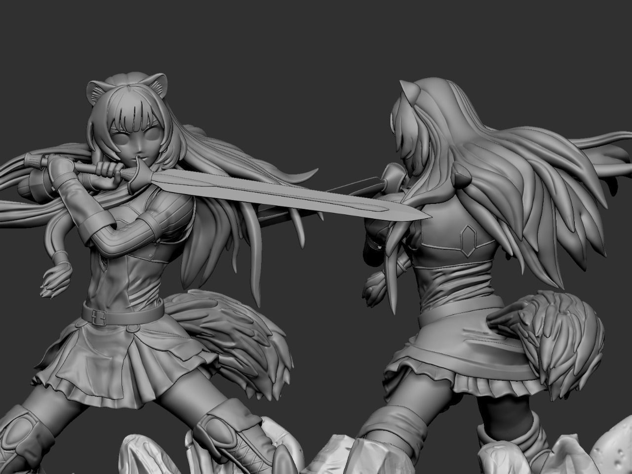 Raphtalia 3D Tate no Yuusha 3D - Model fo 3D Printer 3D print model_15