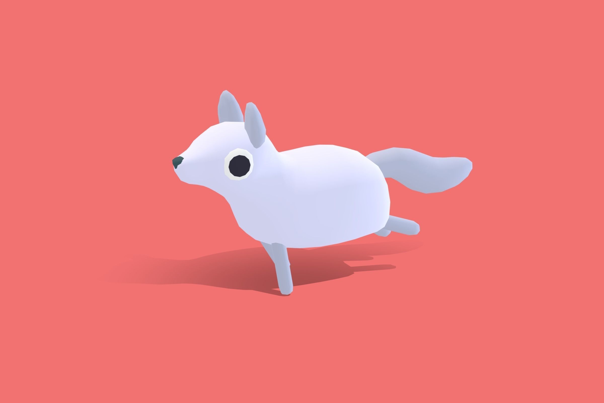 Arctic Fox - Quirky Series Low-poly 3D model_11