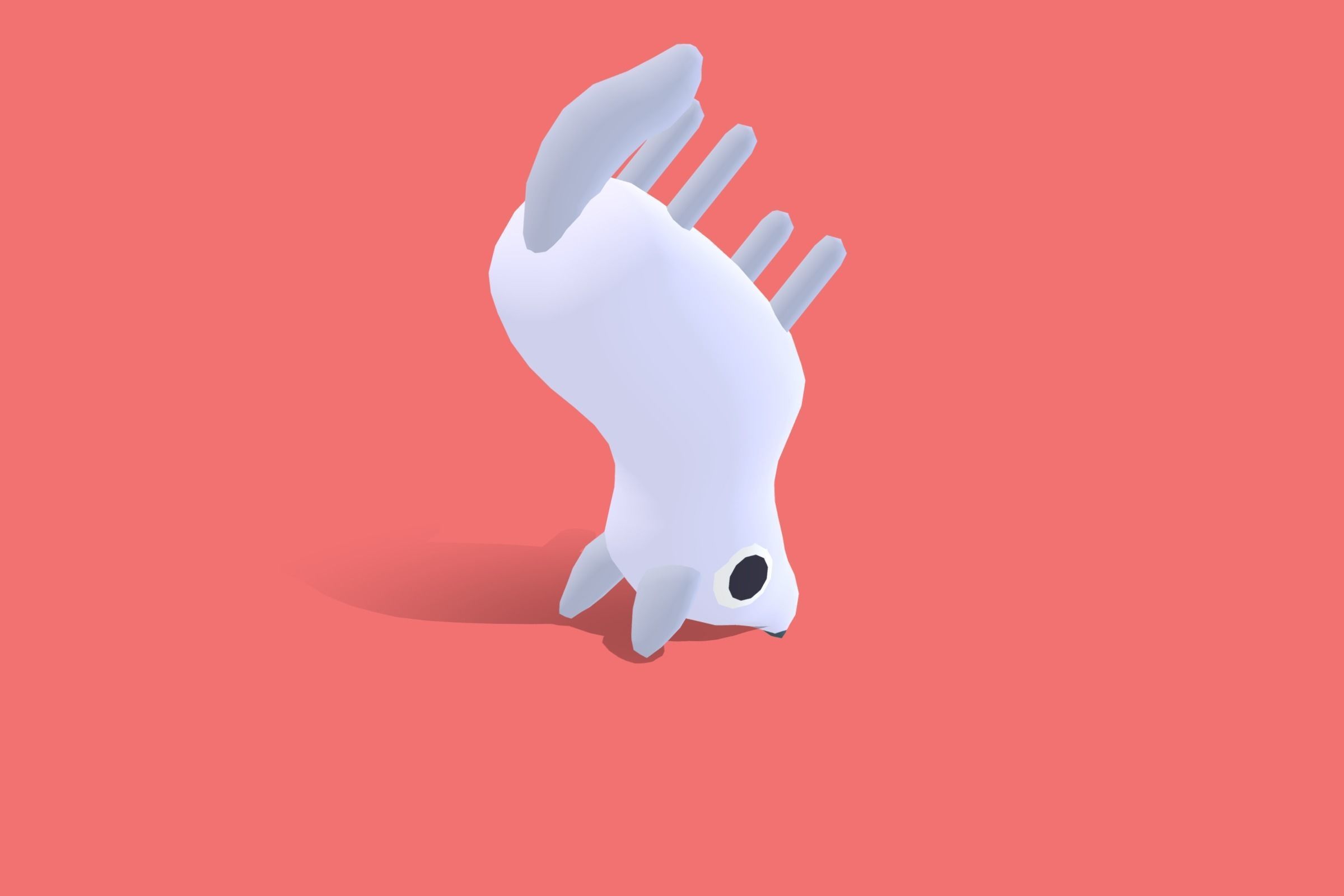 Arctic Fox - Quirky Series Low-poly 3D model_8