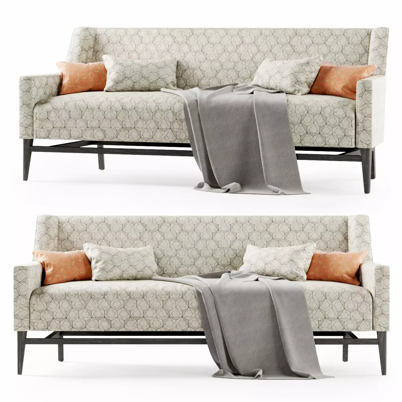 Trestle lounge sofa  3D model_0