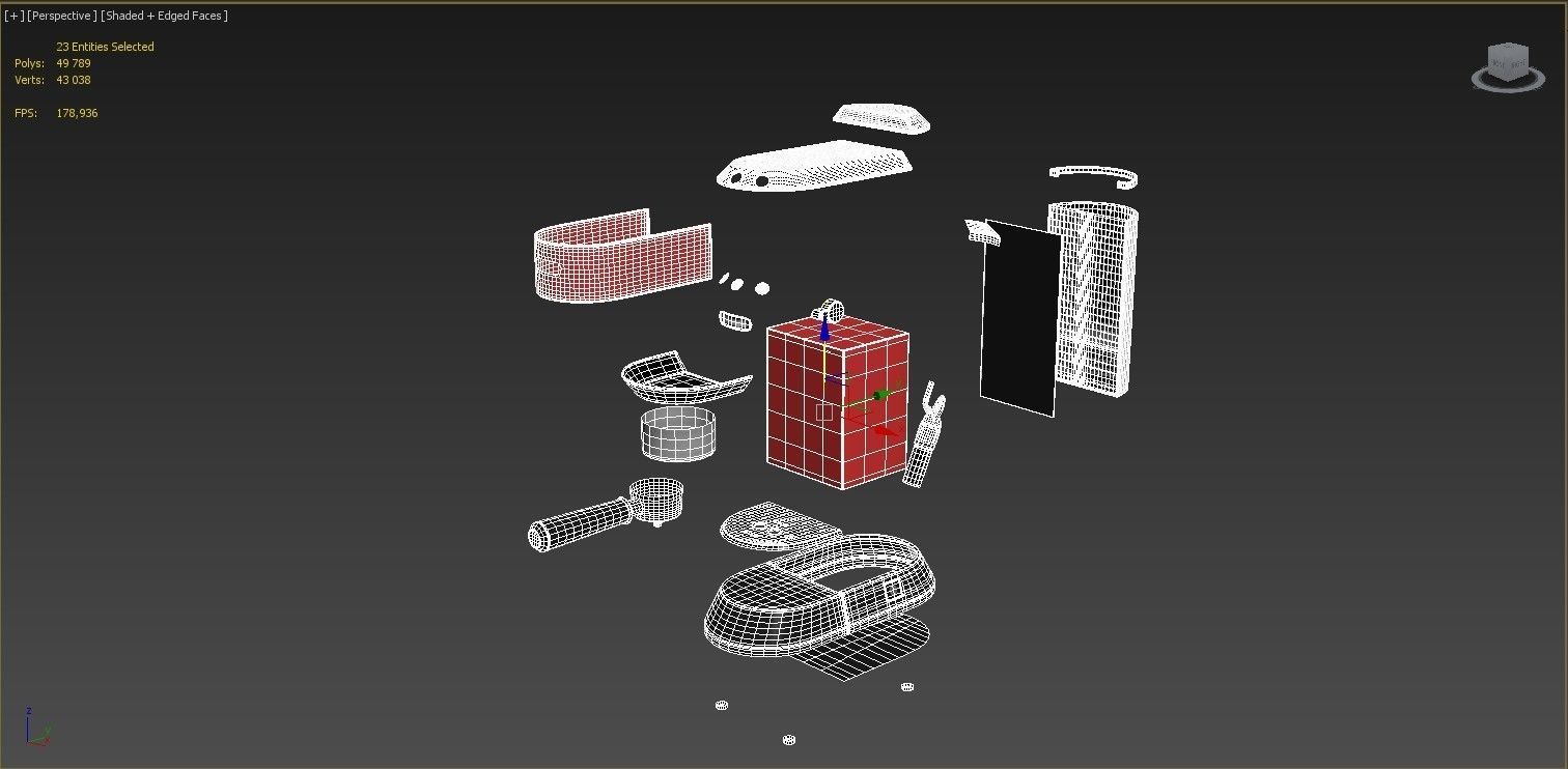 Coffee machine espresso barista stainless model subdivision 3D model_8