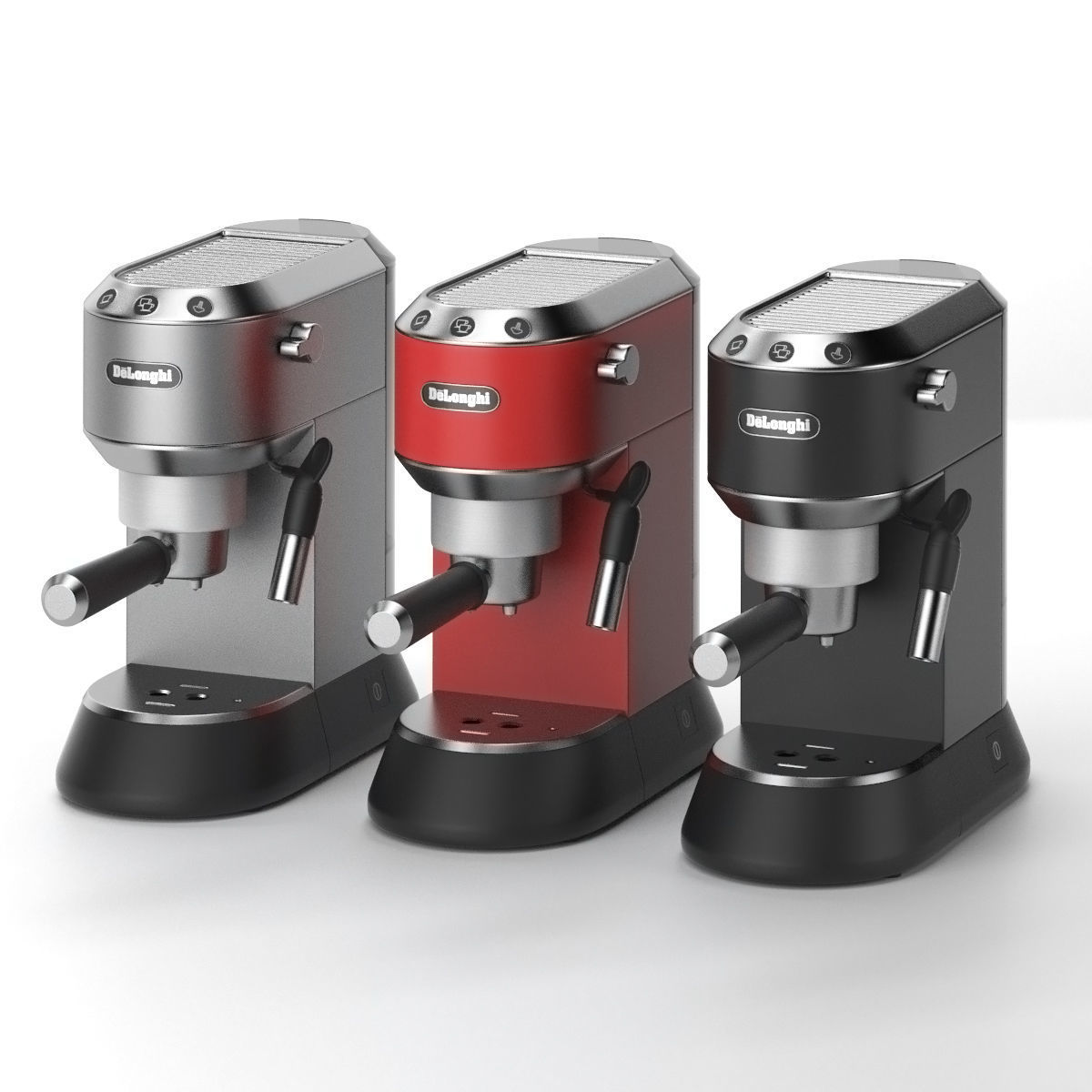 Coffee machine espresso barista stainless model subdivision 3D model_4