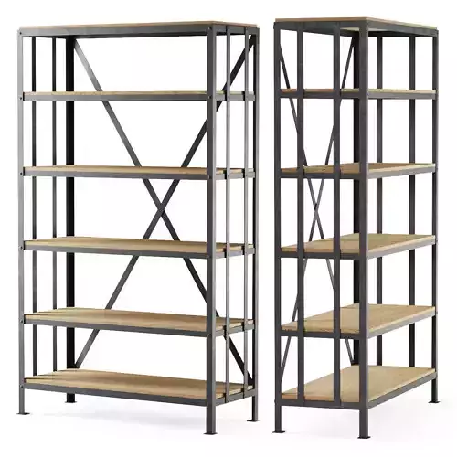 Metal rack middle  Low-poly 3D model