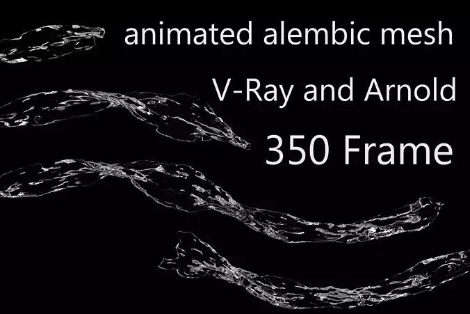 water splash wave 3D model