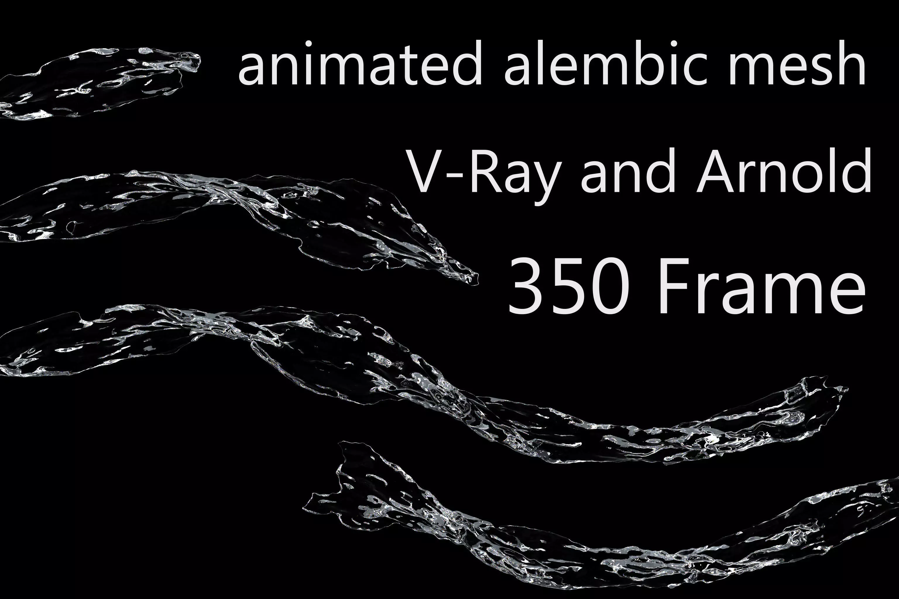 water splash wave 3D model_0