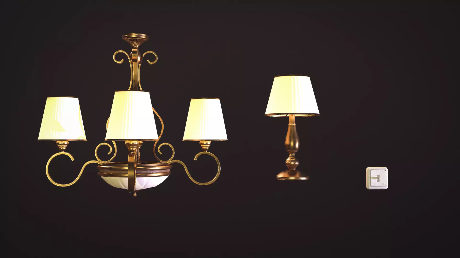 Lighting Pack low-poly Game-Ready Low-poly 3D model