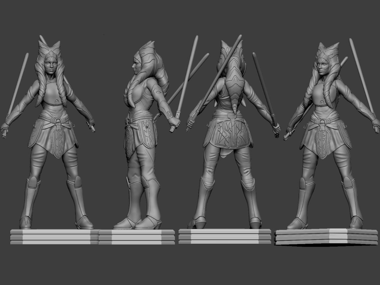 Ashoka Thano Star Wars 3D print model_5