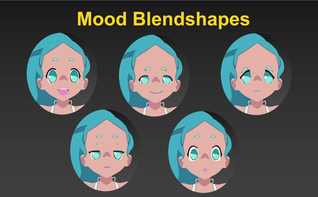 Nina Flip BNA Brand New Animal VRChat 3D model_12