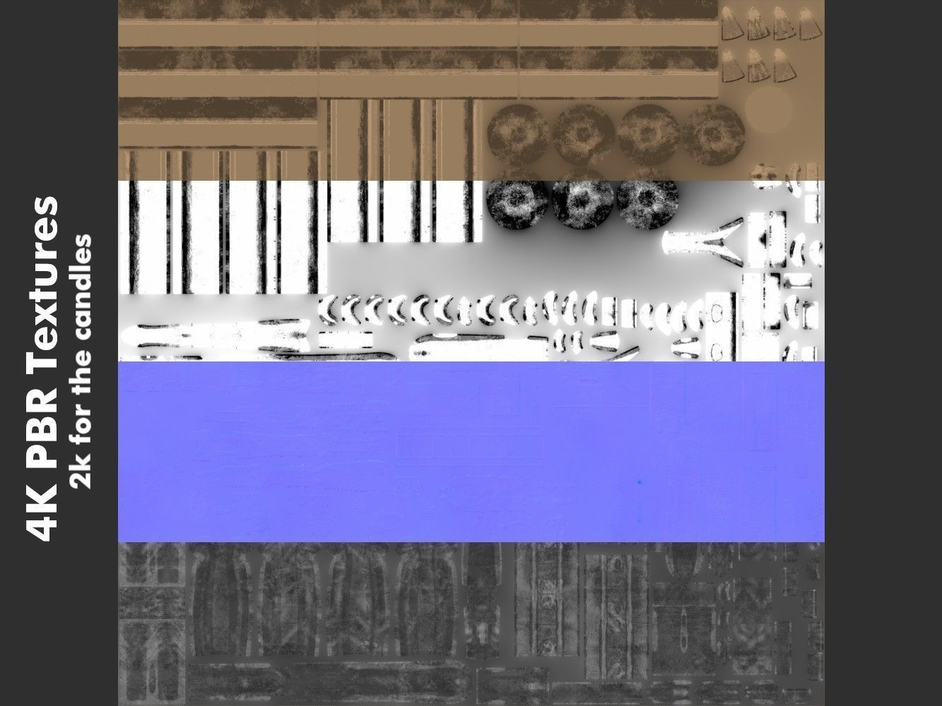 Table Candle Holder B Low-poly 3D model_8