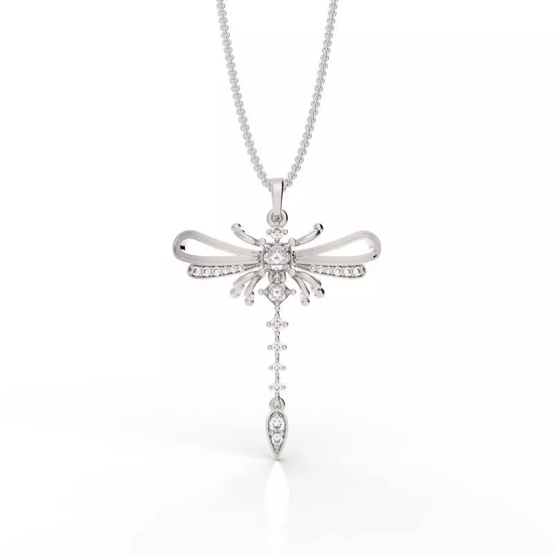 Sophisticated dragonfly pendant  3D print model_0