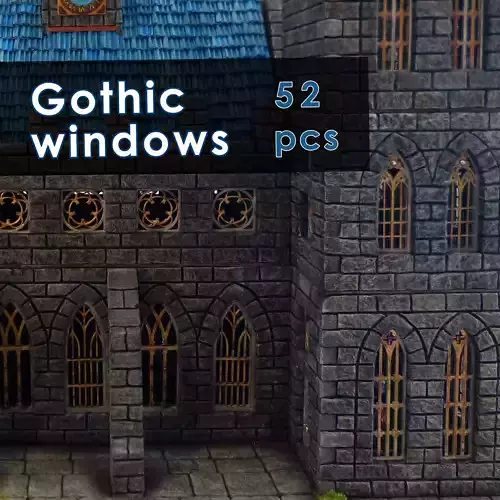 SET OF GOTHIC WINDOWS 3D print model