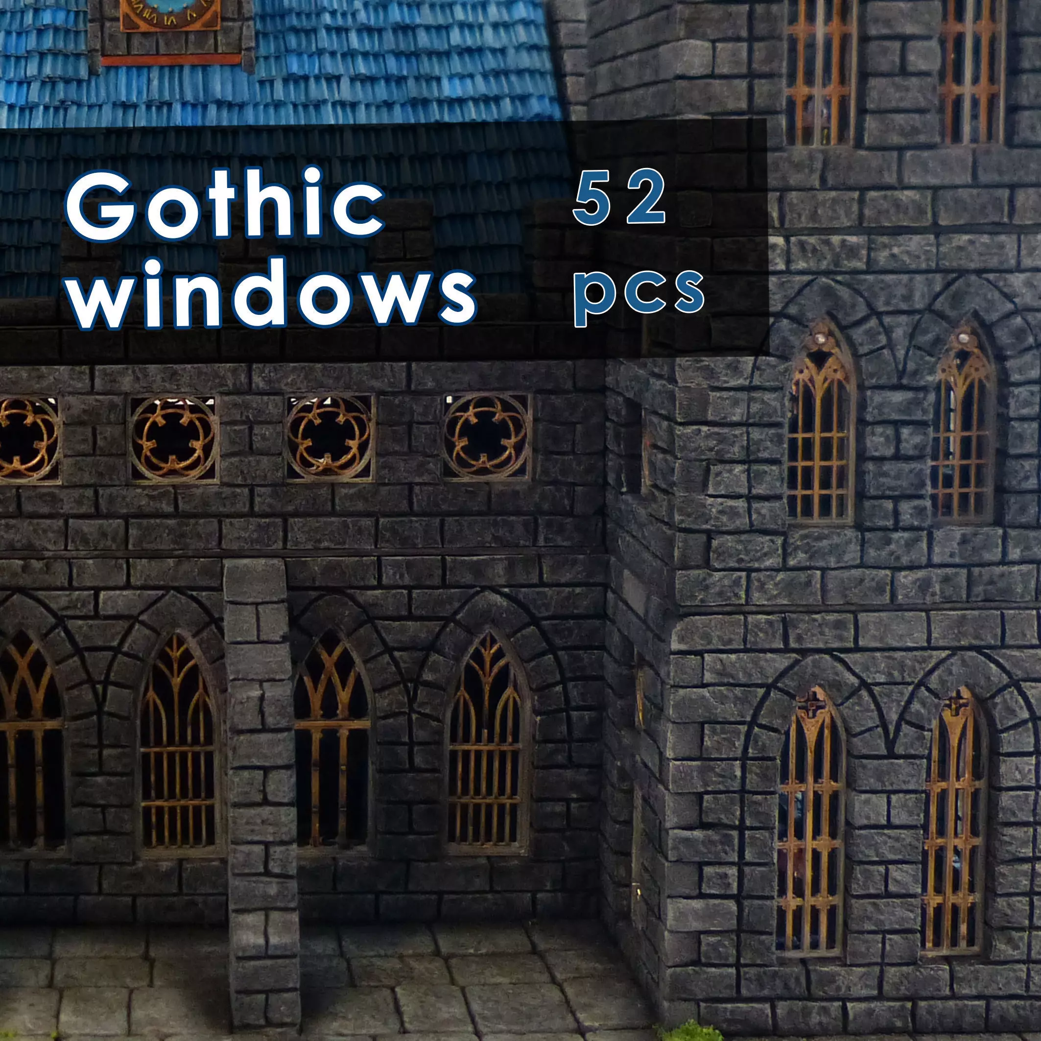 SET OF GOTHIC WINDOWS 3D print model_0