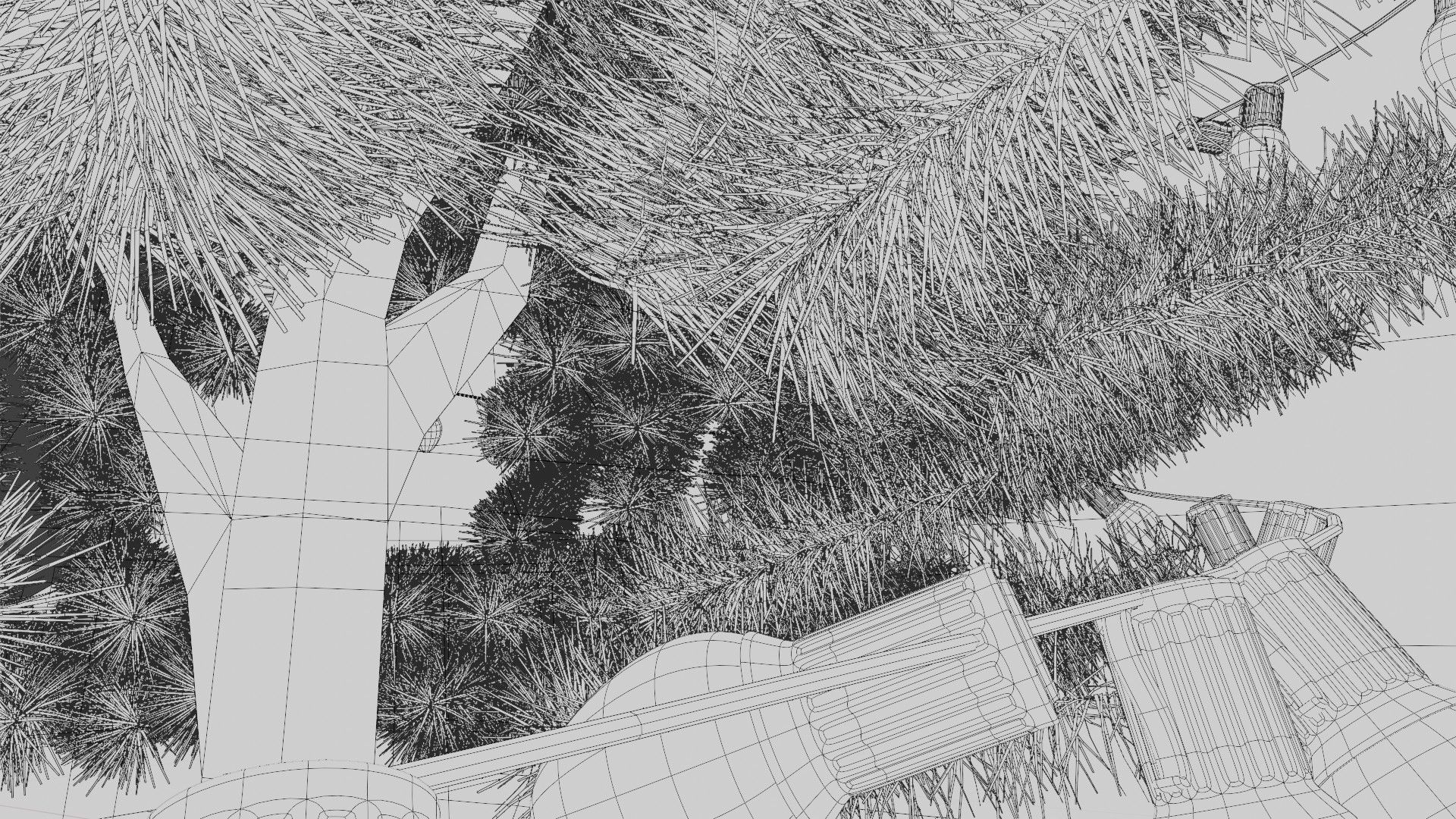 Christmas tree with decorations 3D model_6