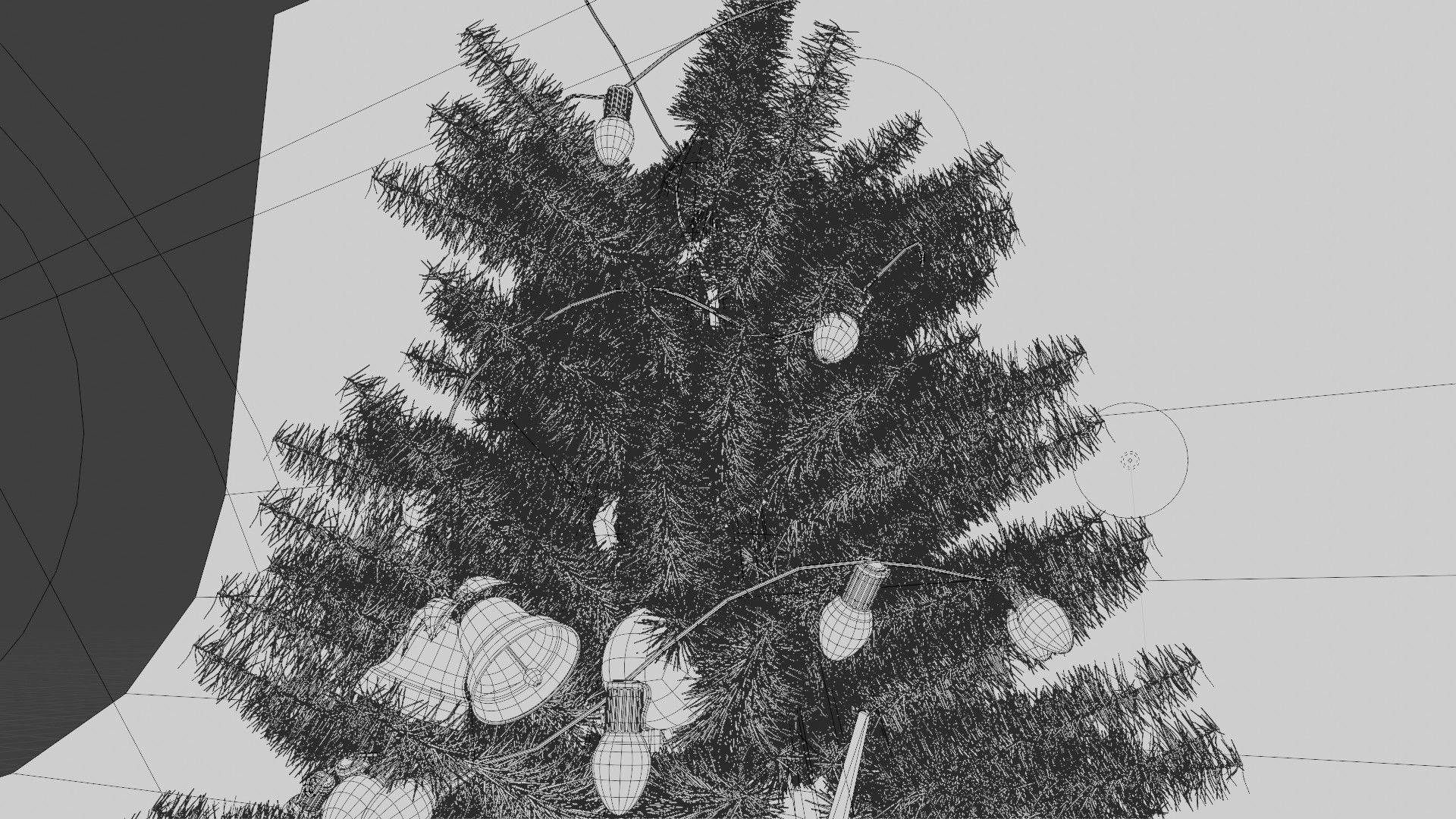 Christmas tree with decorations 3D model_4