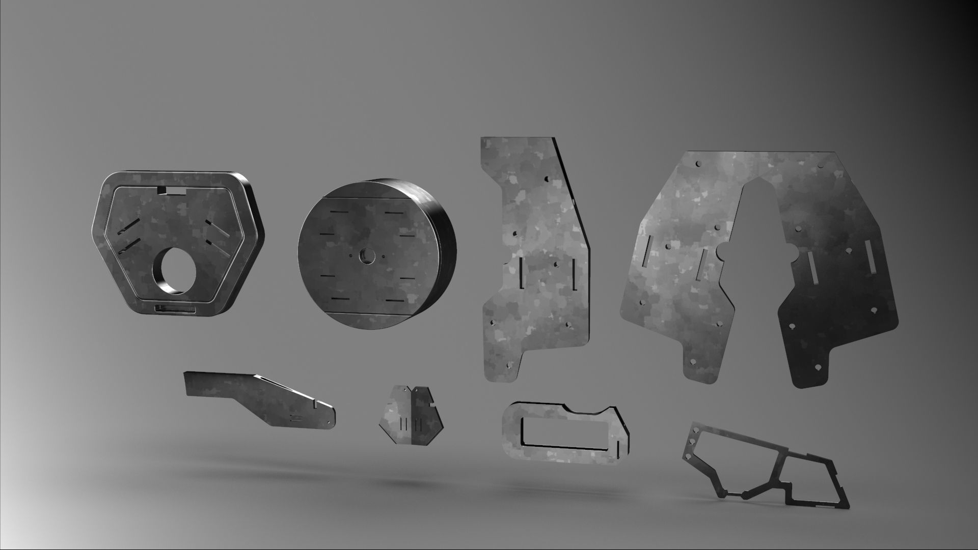 Big pack kitbash scifi robotic part  num2 3D model_18