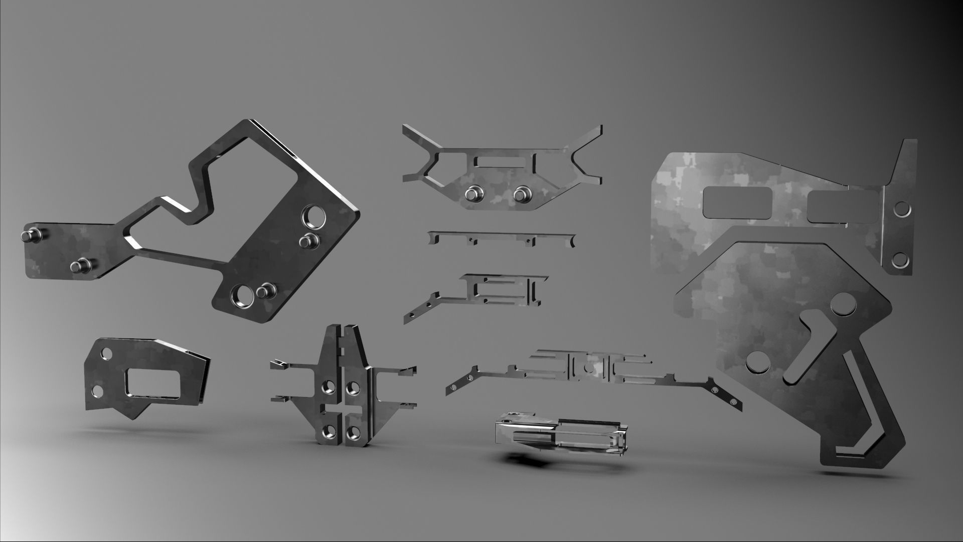 Big pack kitbash scifi robotic part  num2 3D model_19