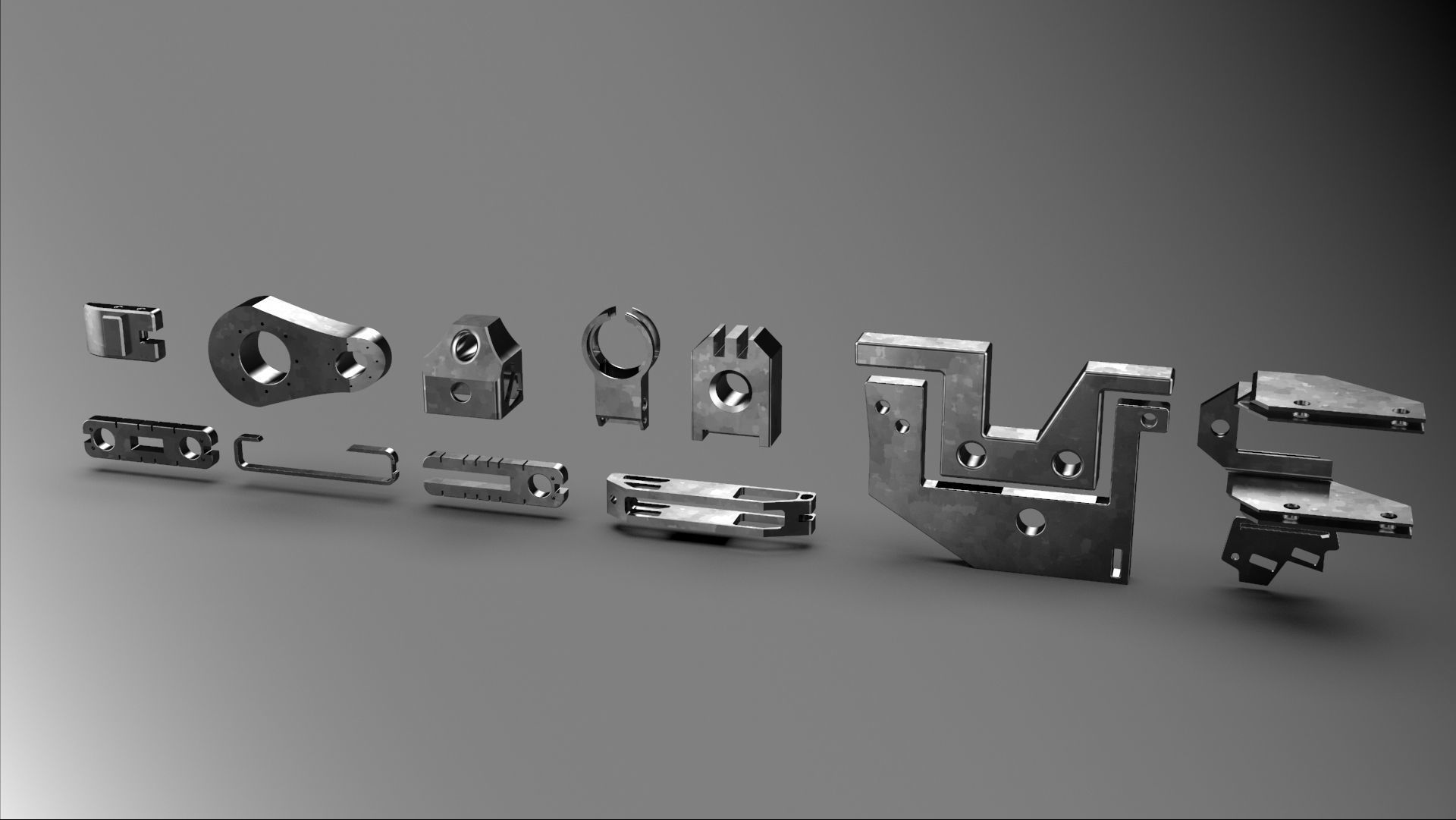 Big pack kitbash scifi robotic part  num2 3D model_10