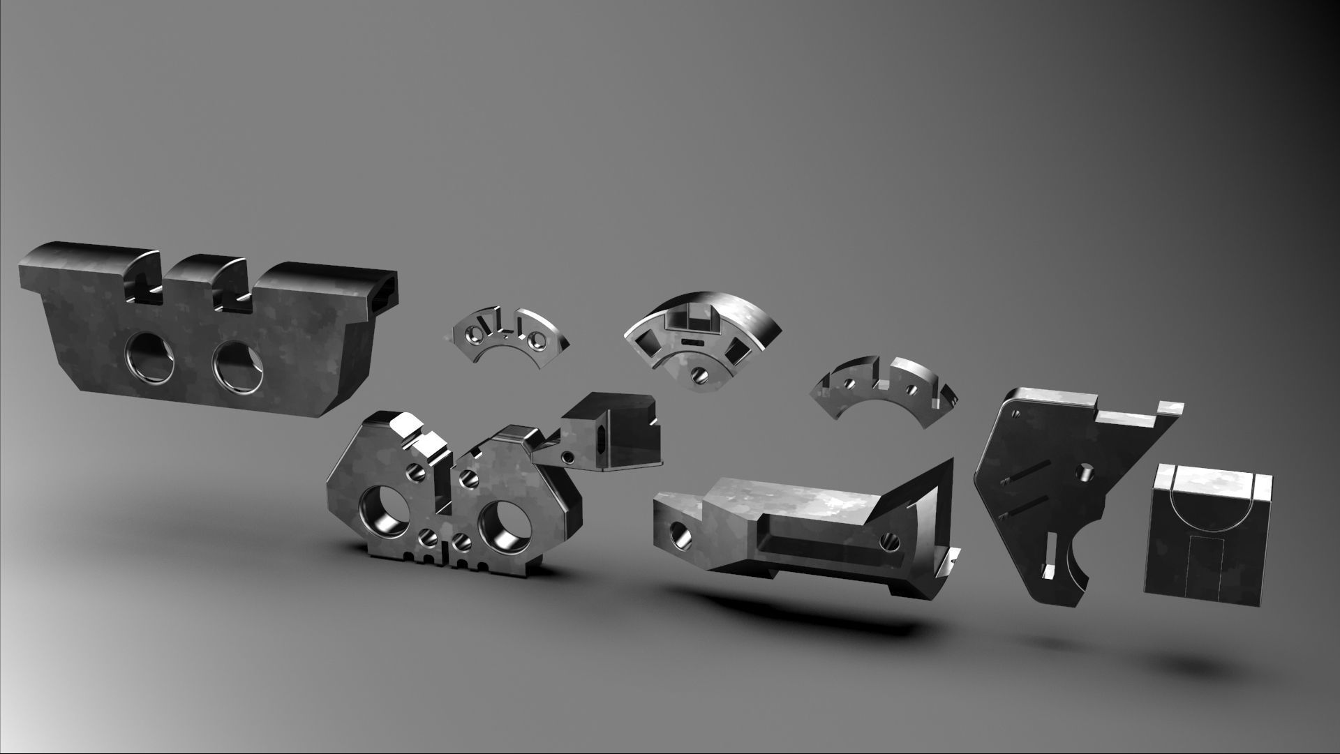 Big pack kitbash scifi robotic part  num2 3D model_20