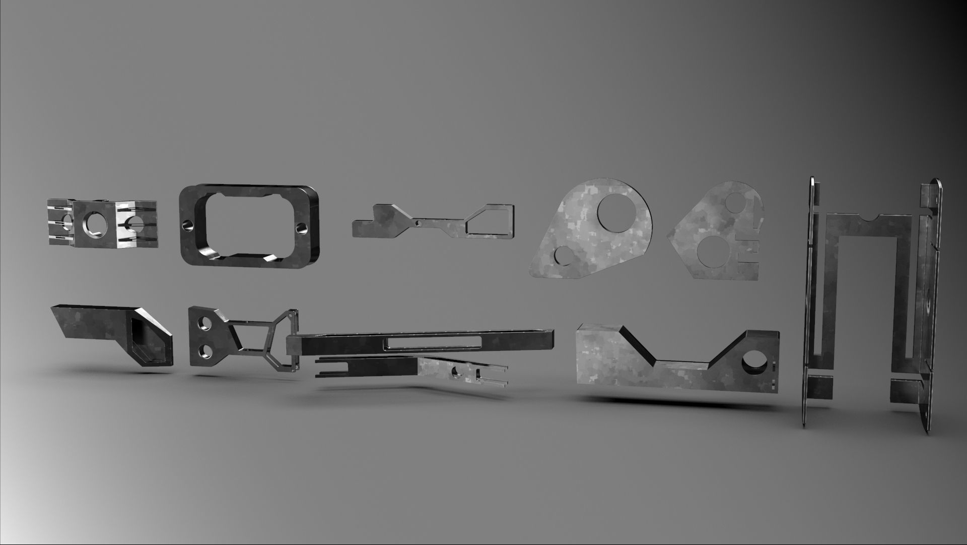 Big pack kitbash scifi robotic part  num2 3D model_9