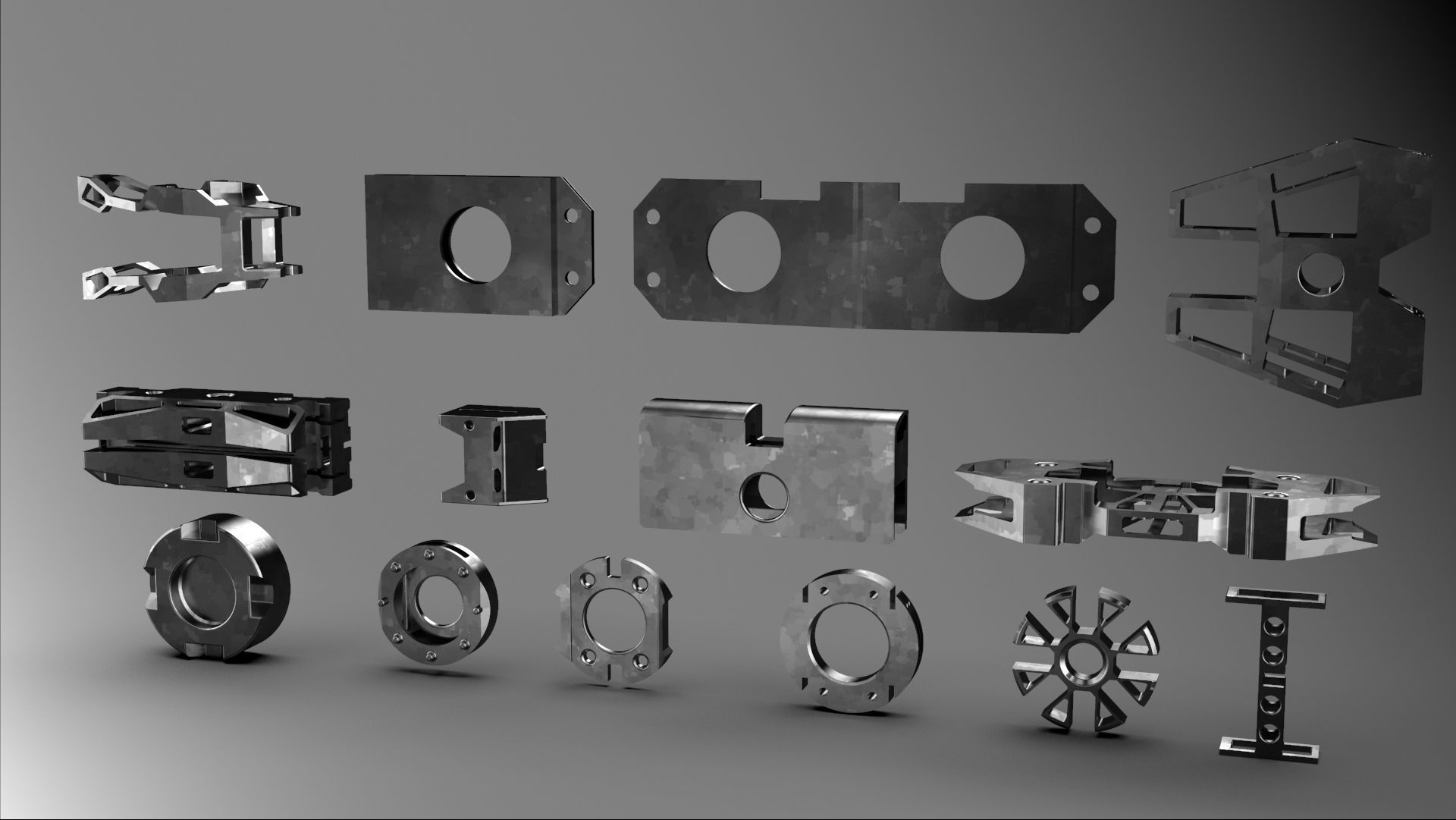 Big pack kitbash scifi robotic part  num2 3D model_22