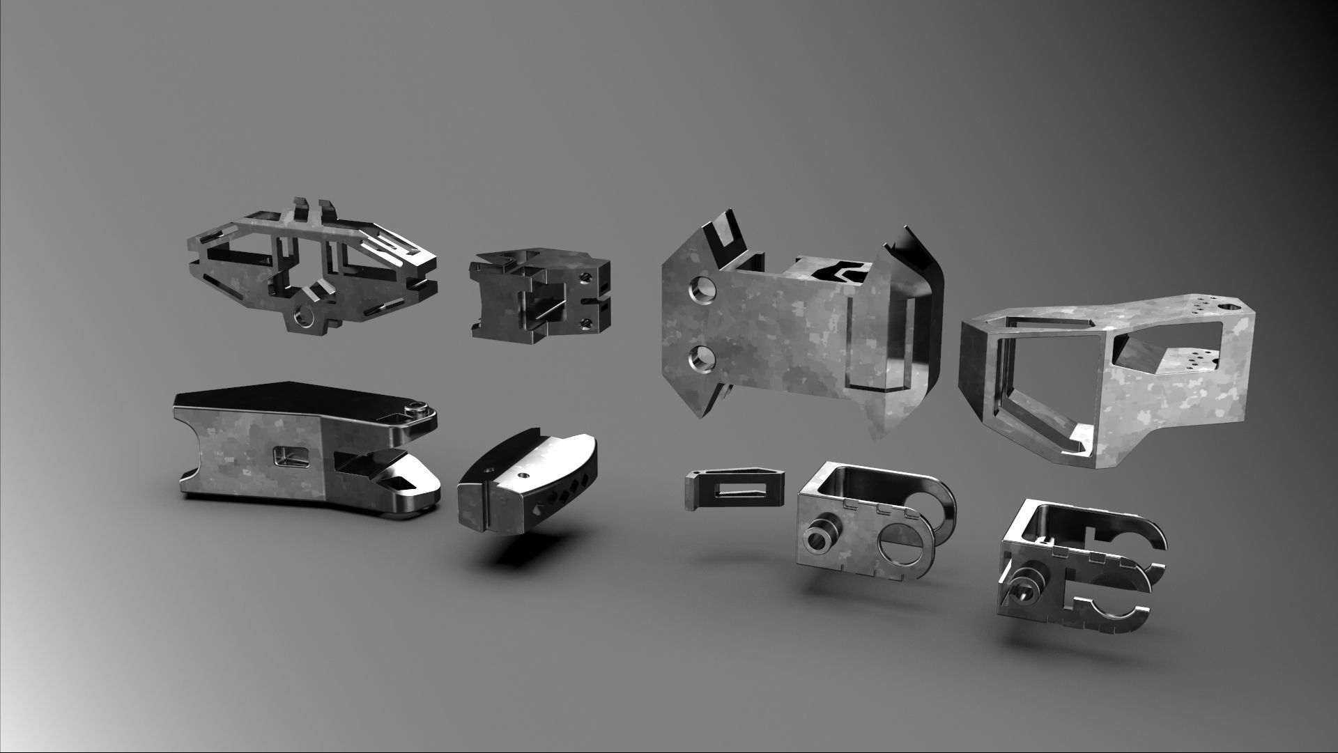 Big pack kitbash scifi robotic part  num2 3D model_5