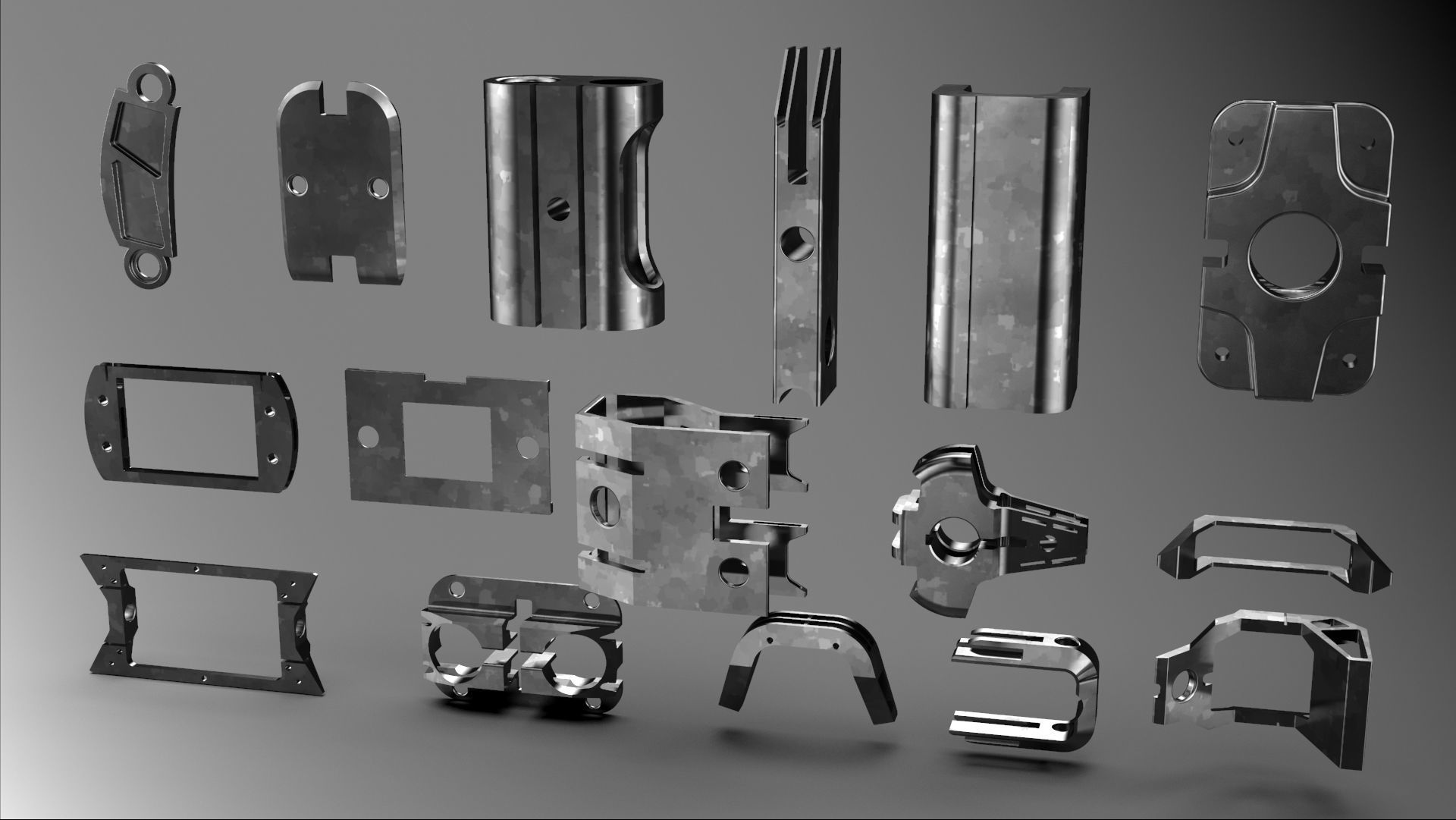 Big pack kitbash scifi robotic part  num2 3D model_16