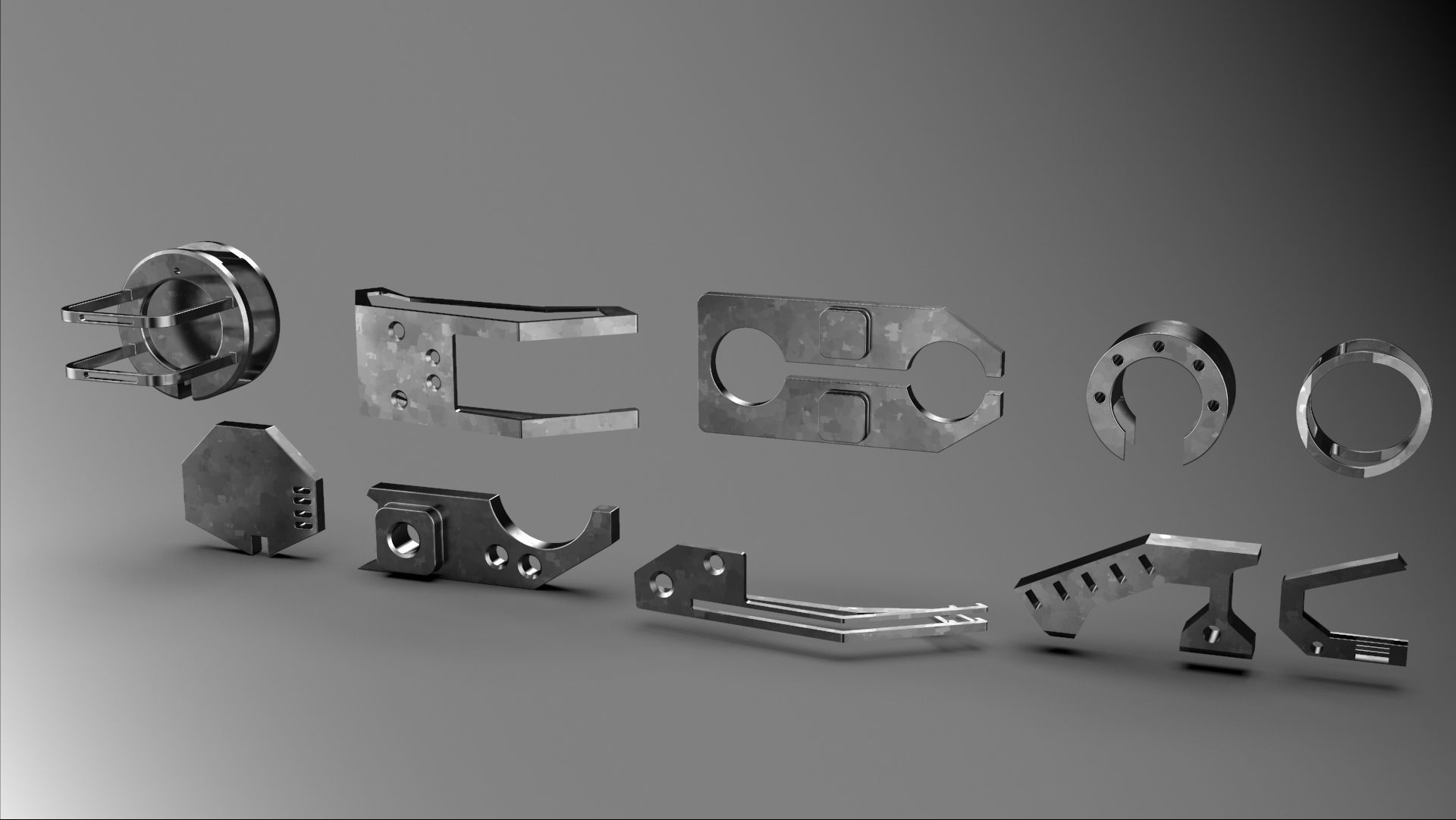 Big pack kitbash scifi robotic part  num2 3D model_6