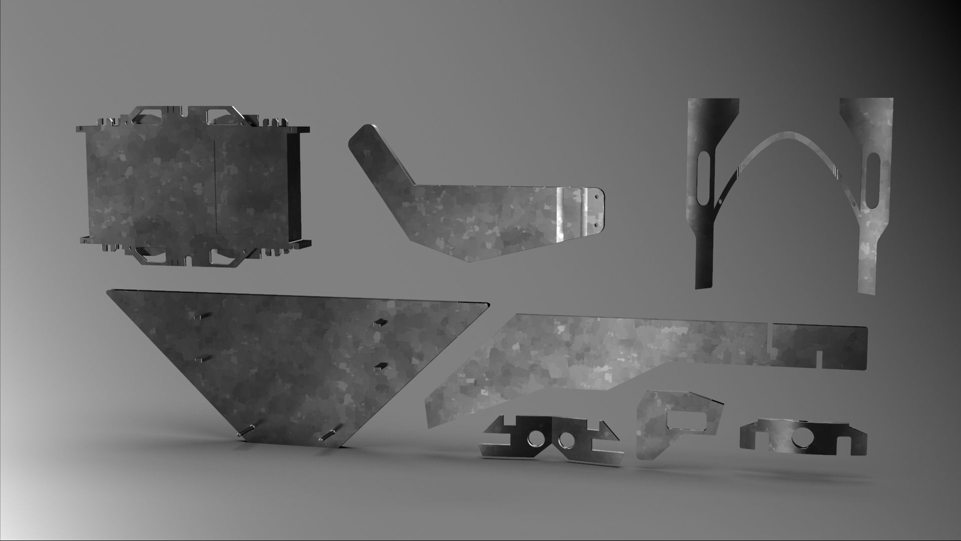 Big pack kitbash scifi robotic part  num2 3D model_17