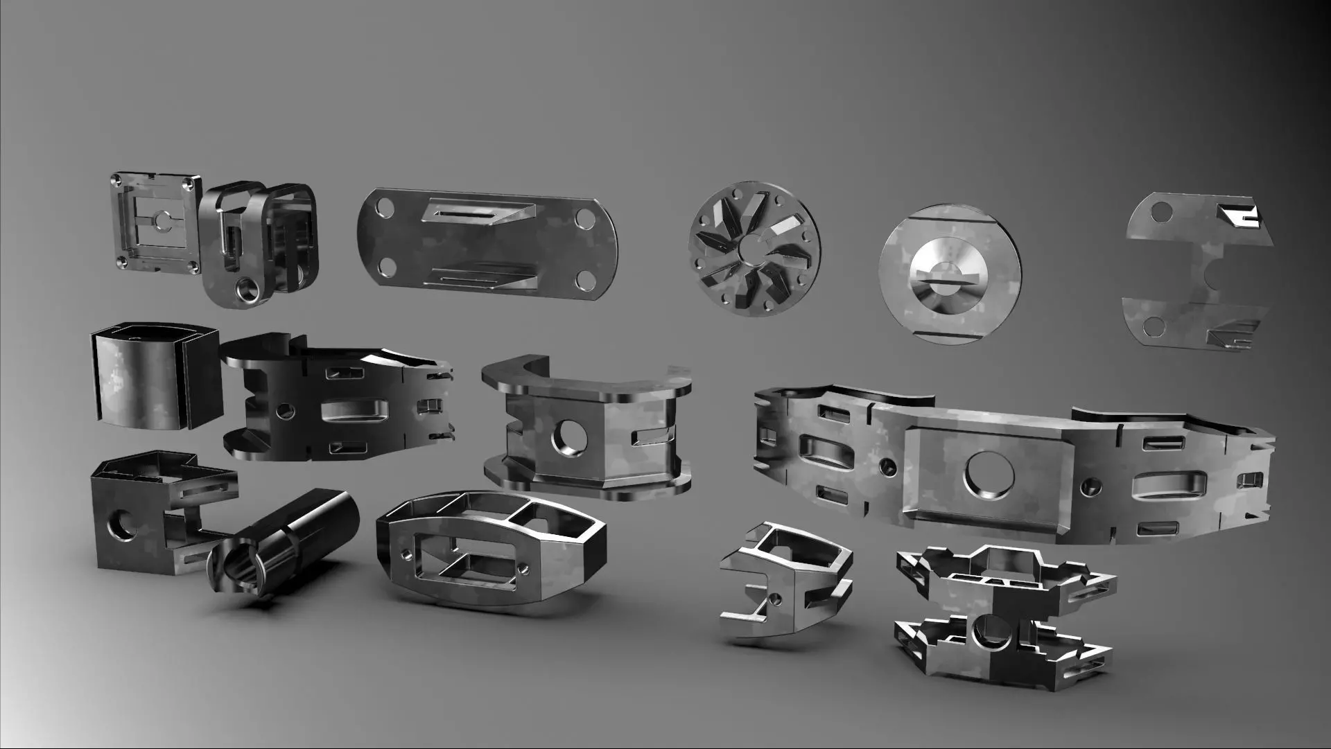 Big pack kitbash scifi robotic part  num2 3D model_0