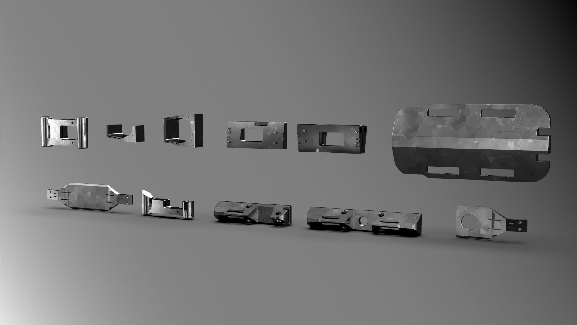 Big pack kitbash scifi robotic part  num2 3D model_2