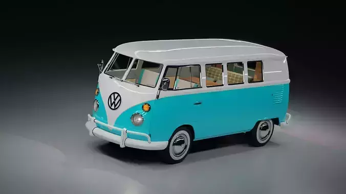 Volkswagen Type 1 camper van 3D model