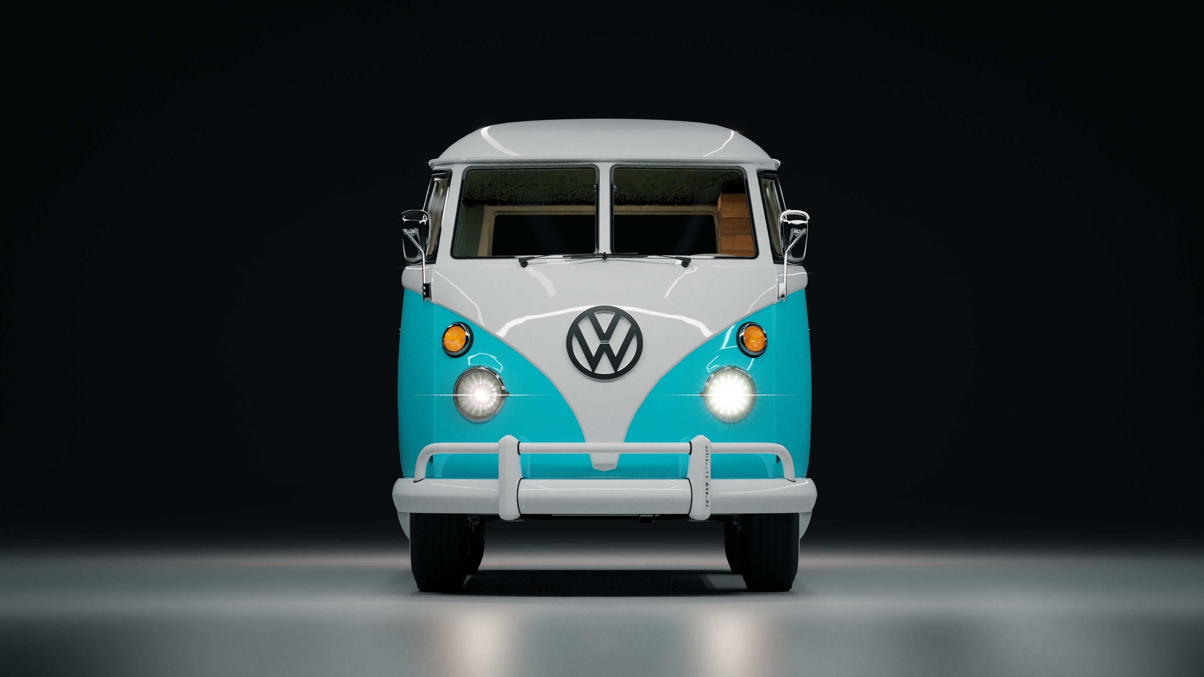 Volkswagen Type 1 camper van 3D model_2