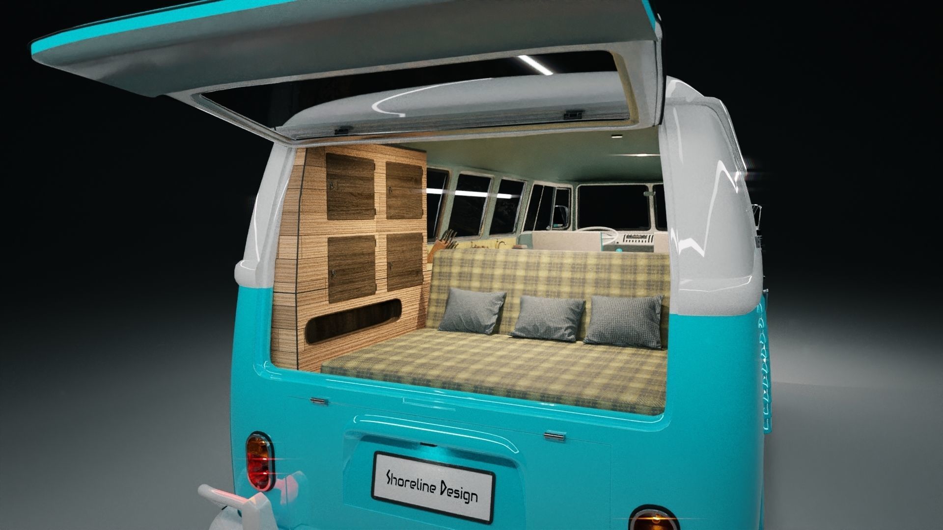 Volkswagen Type 1 camper van 3D model_8