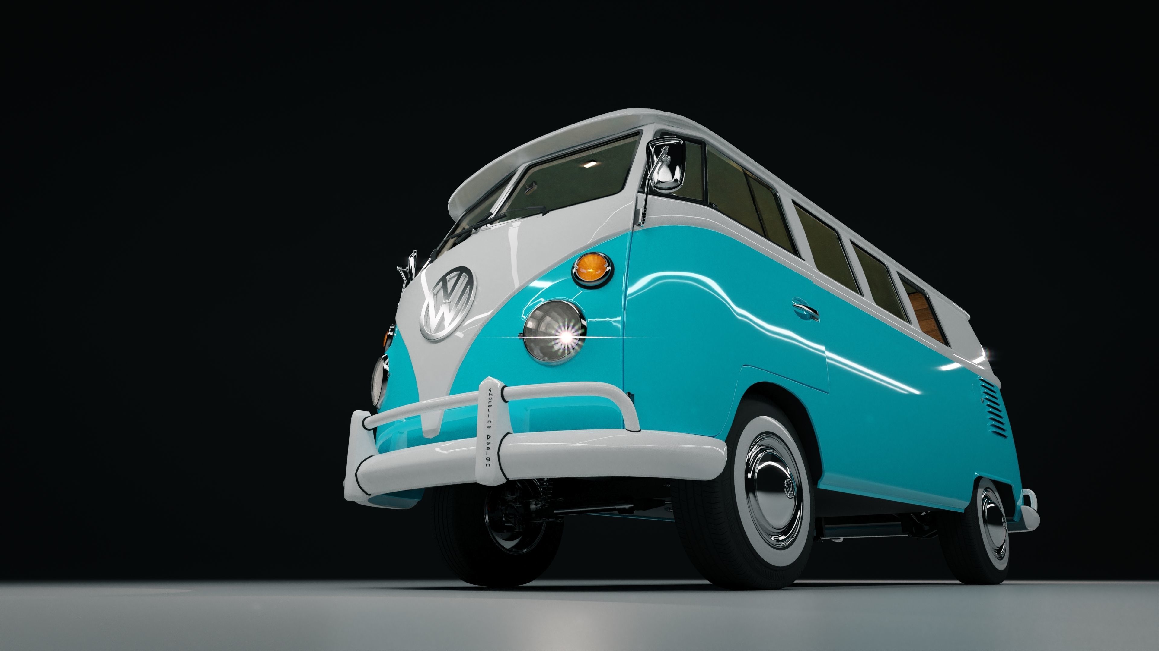 Volkswagen Type 1 camper van 3D model_1