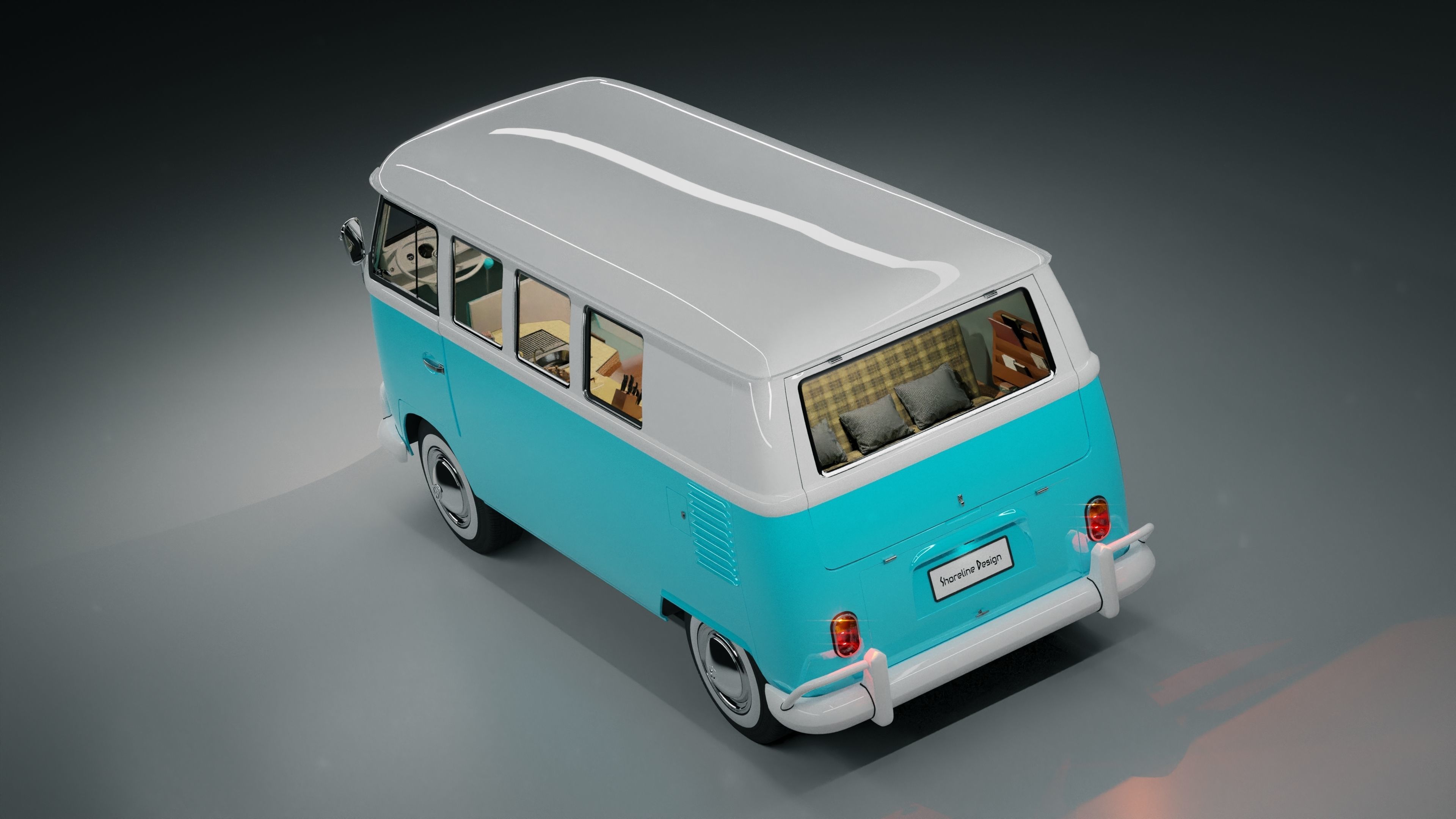 Volkswagen Type 1 camper van 3D model_3