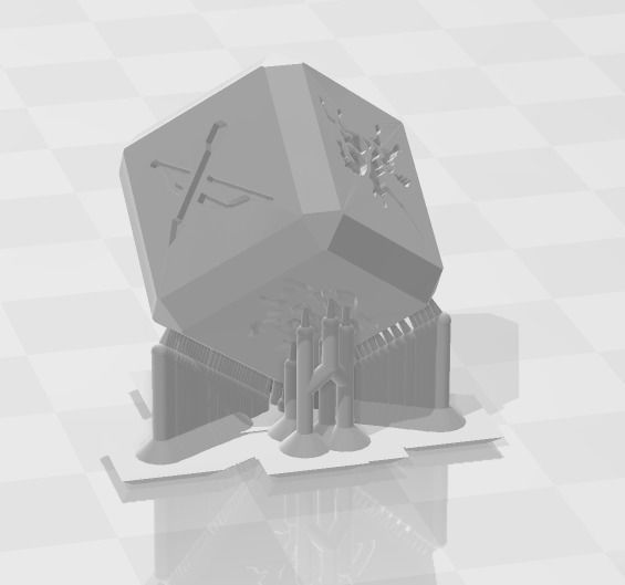 16mm Samurai battle dice 3D print model_4