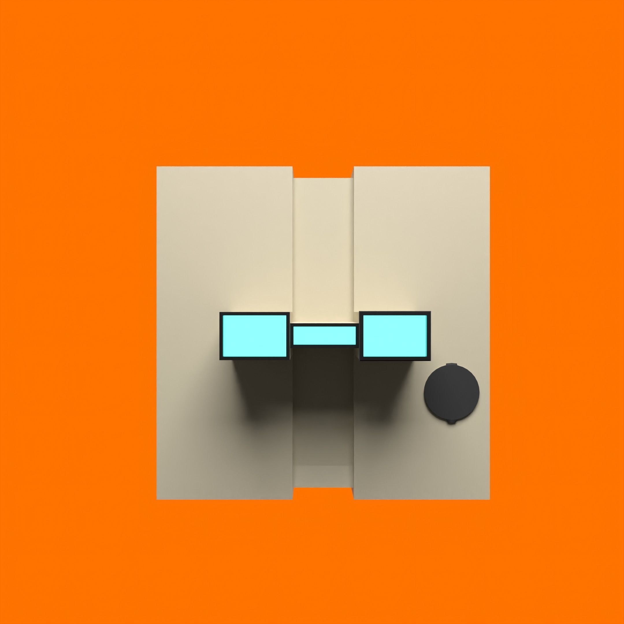 Retro Robot Free low-poly 3D model_5