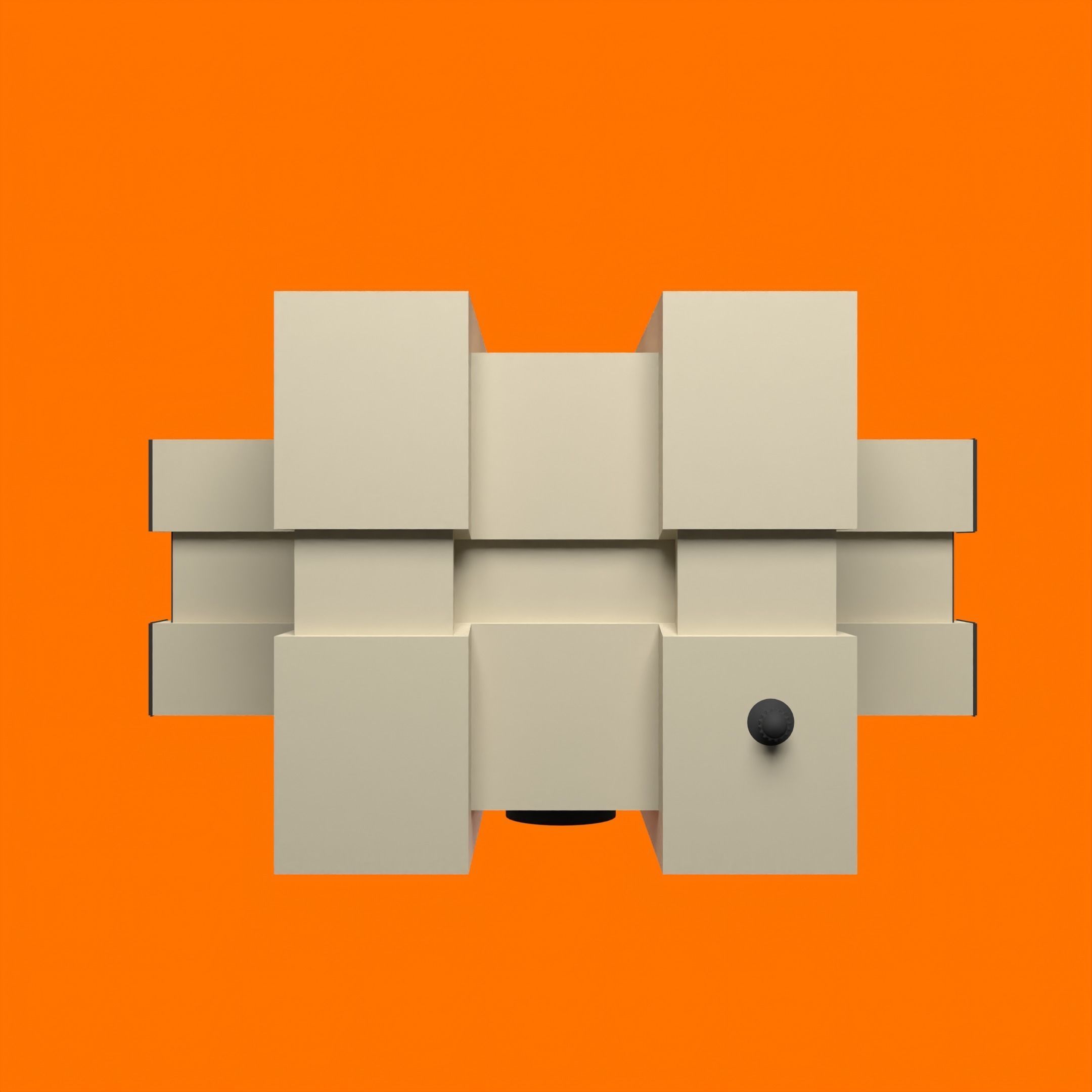 Retro Robot Free low-poly 3D model_7