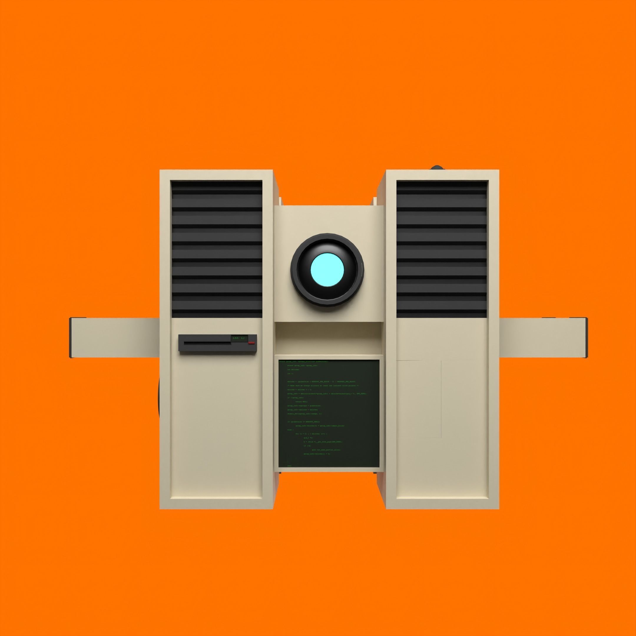 Retro Robot Free low-poly 3D model_2