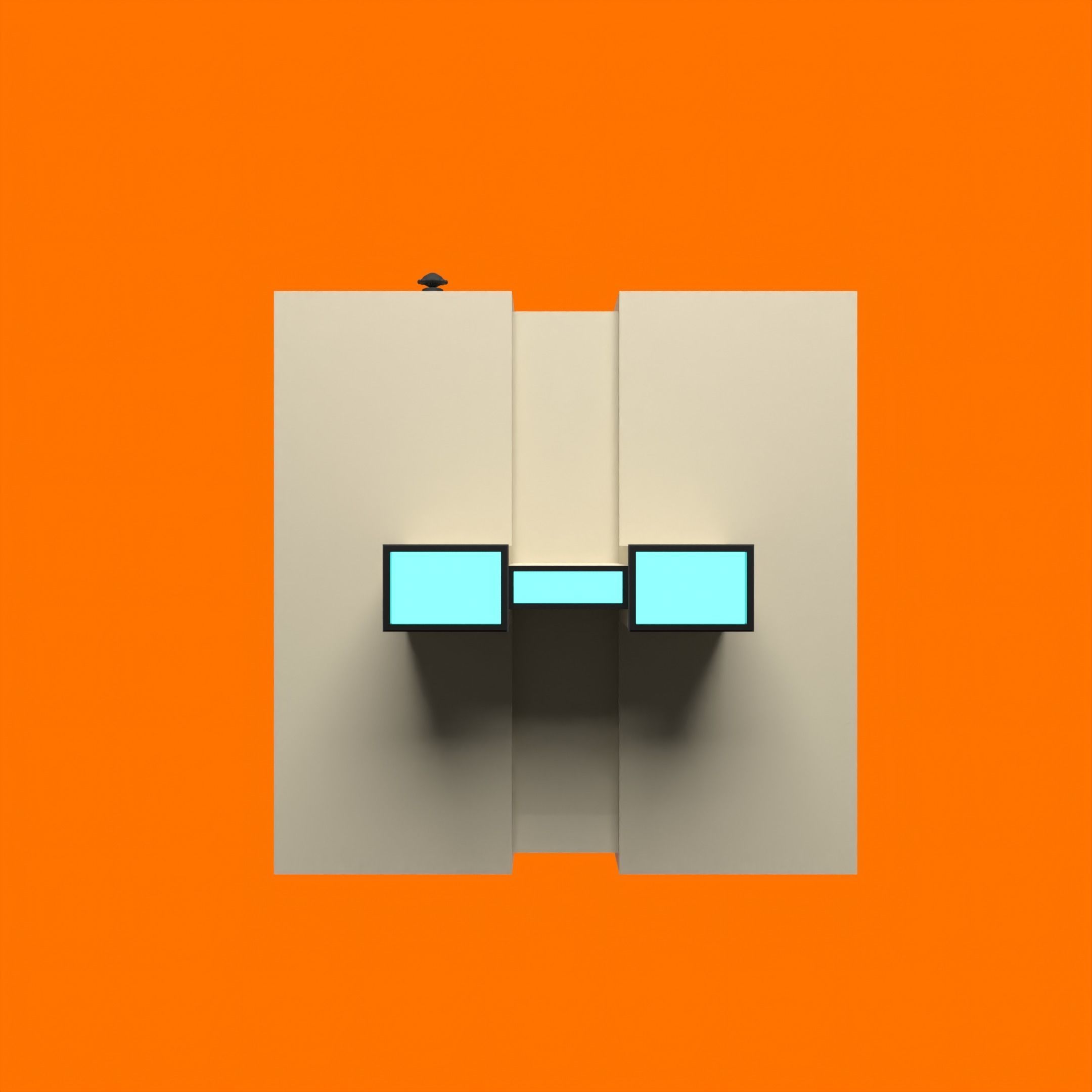 Retro Robot Free low-poly 3D model_6