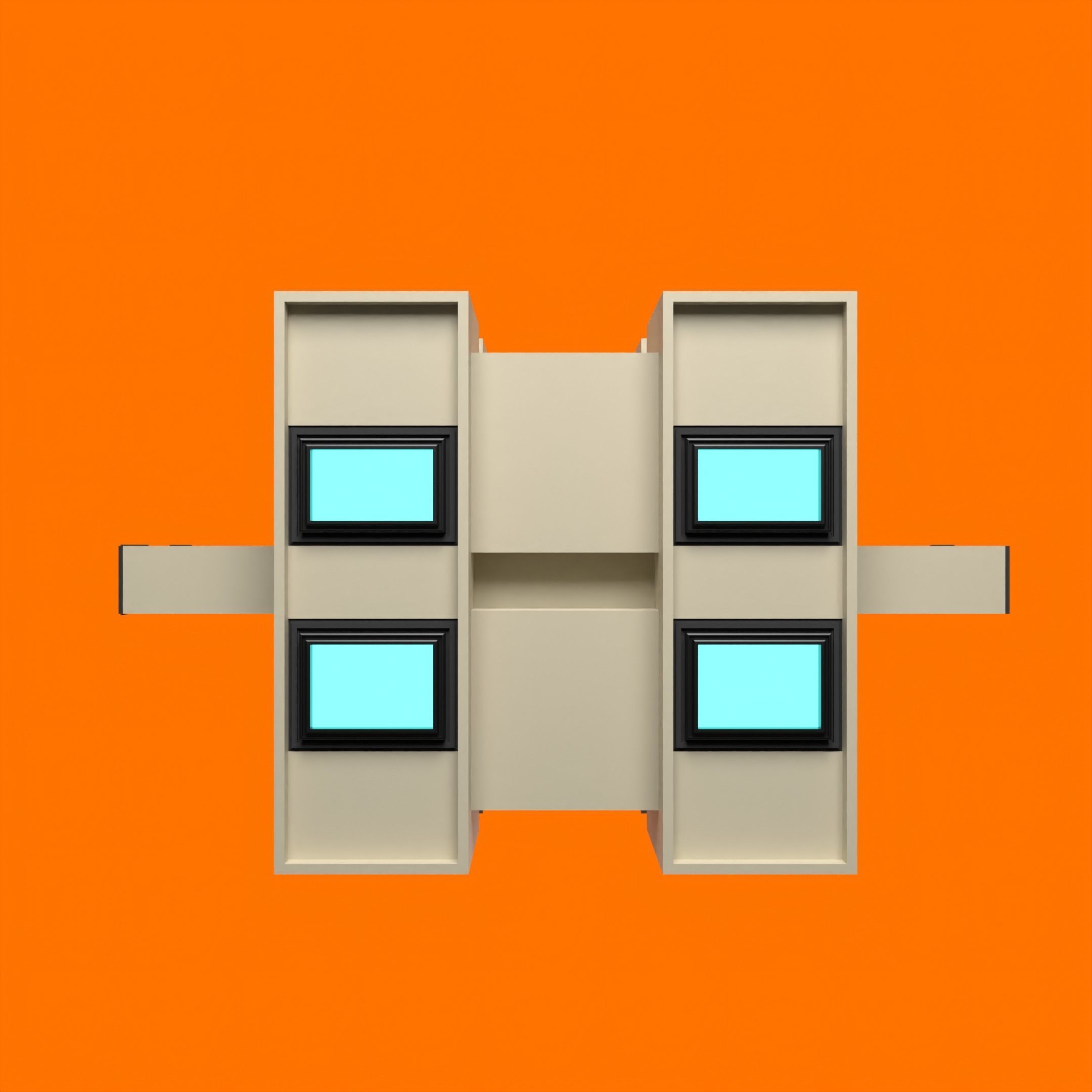 Retro Robot Free low-poly 3D model_3