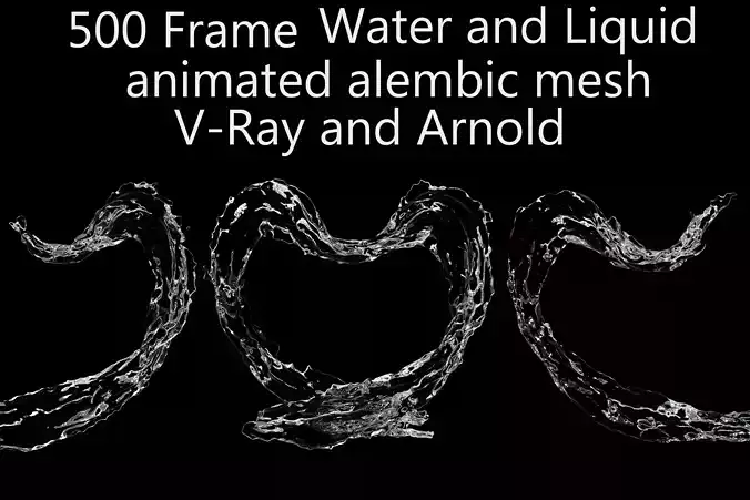 water splash Love shape 3D model