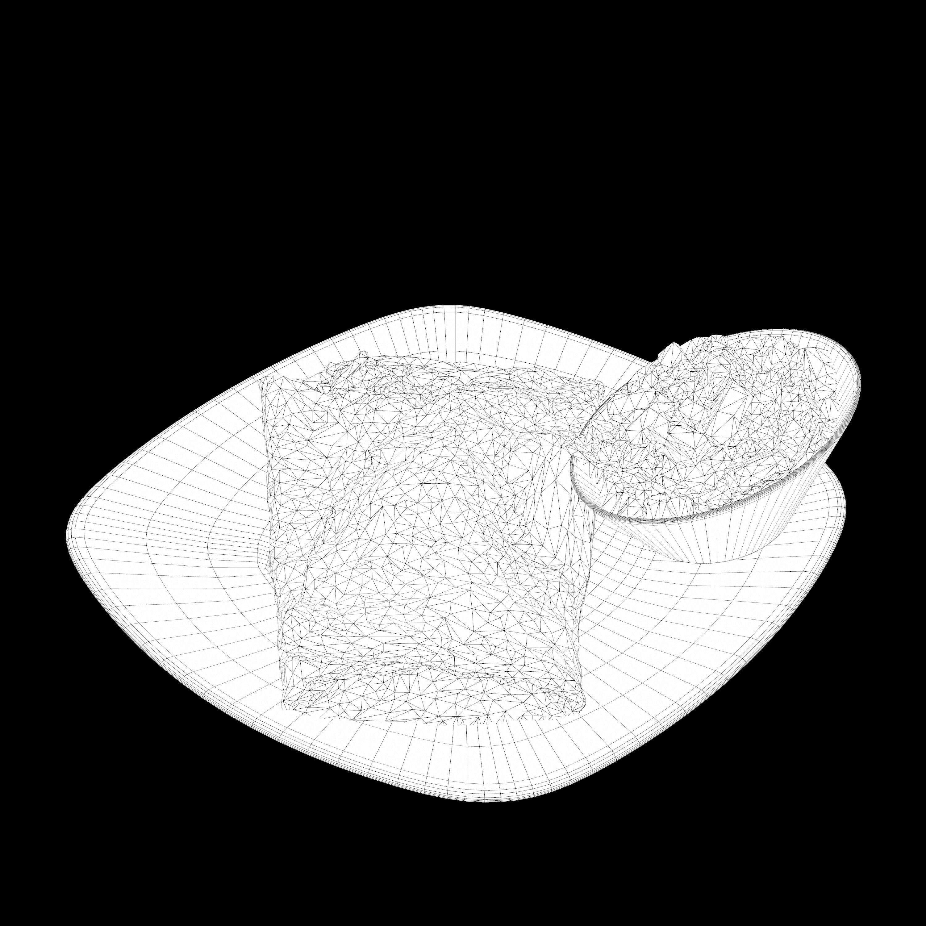 Chipotle chicken crepe Low-poly 3D model_13