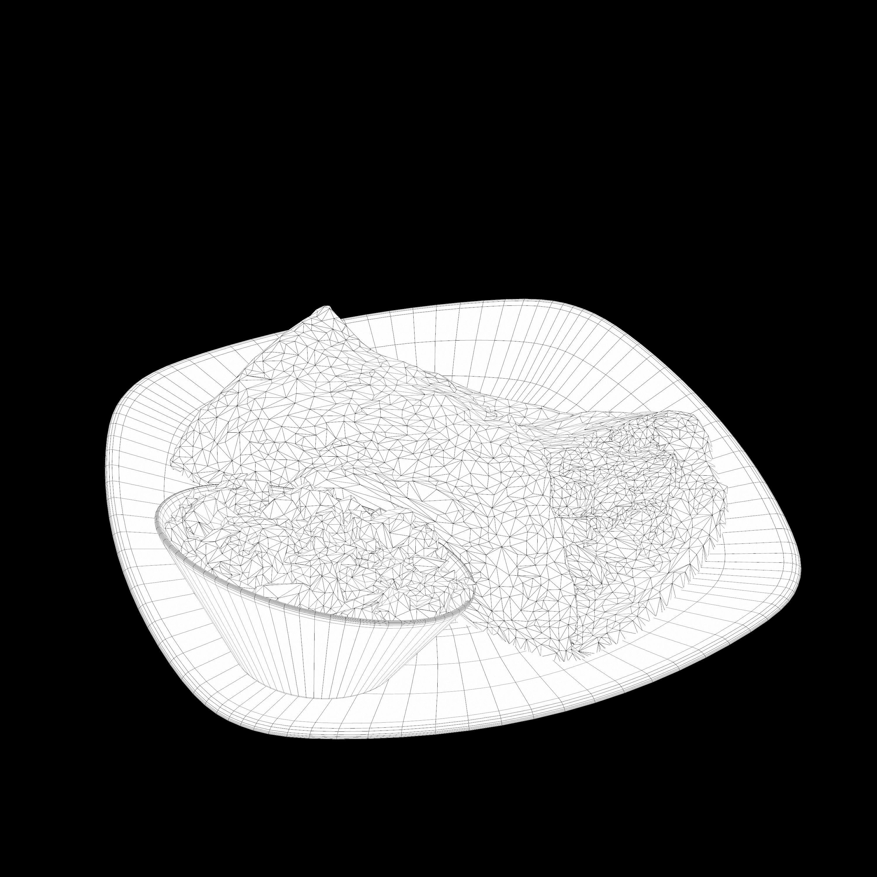 Chipotle chicken crepe Low-poly 3D model_6