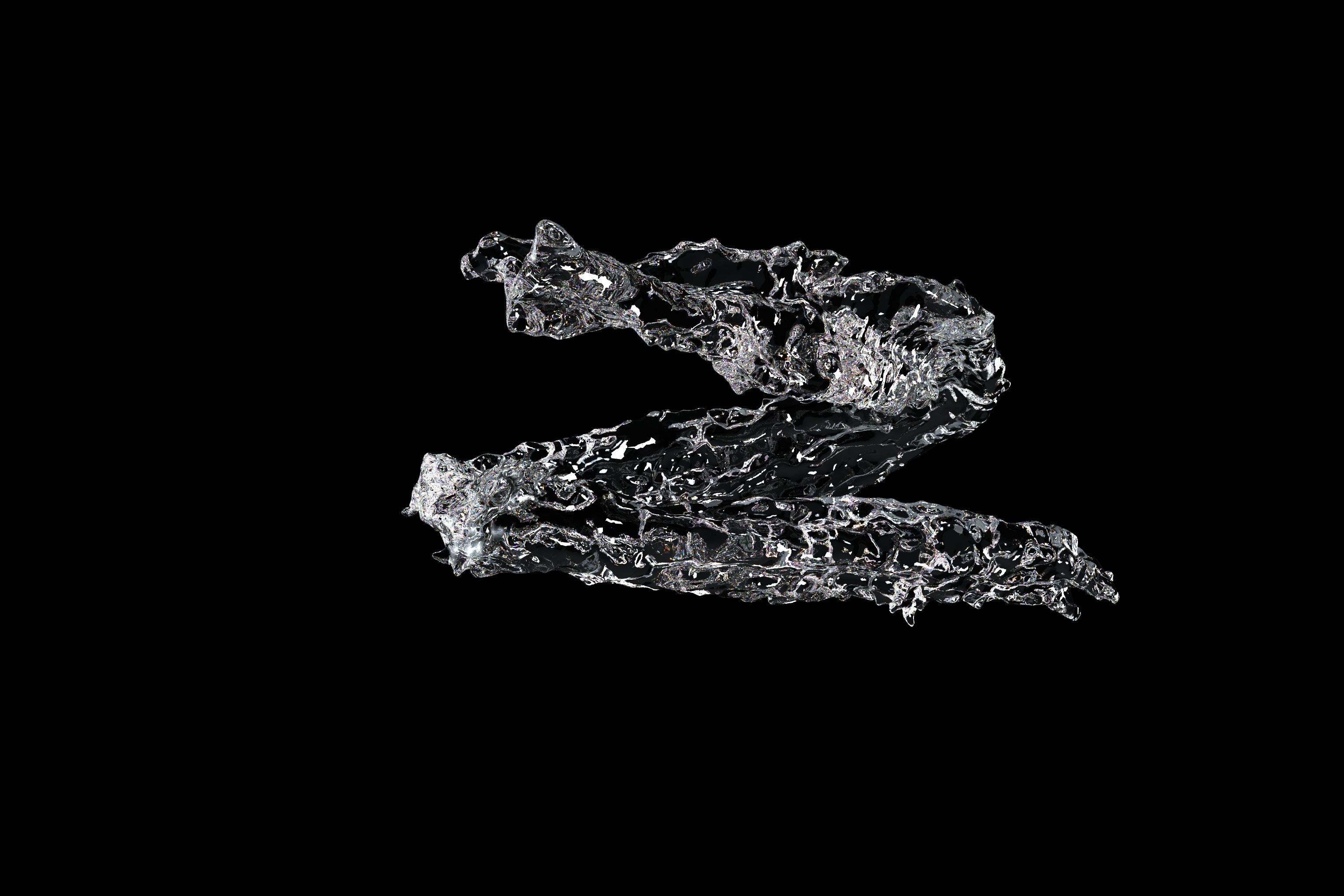 water splash circle  3D model_8