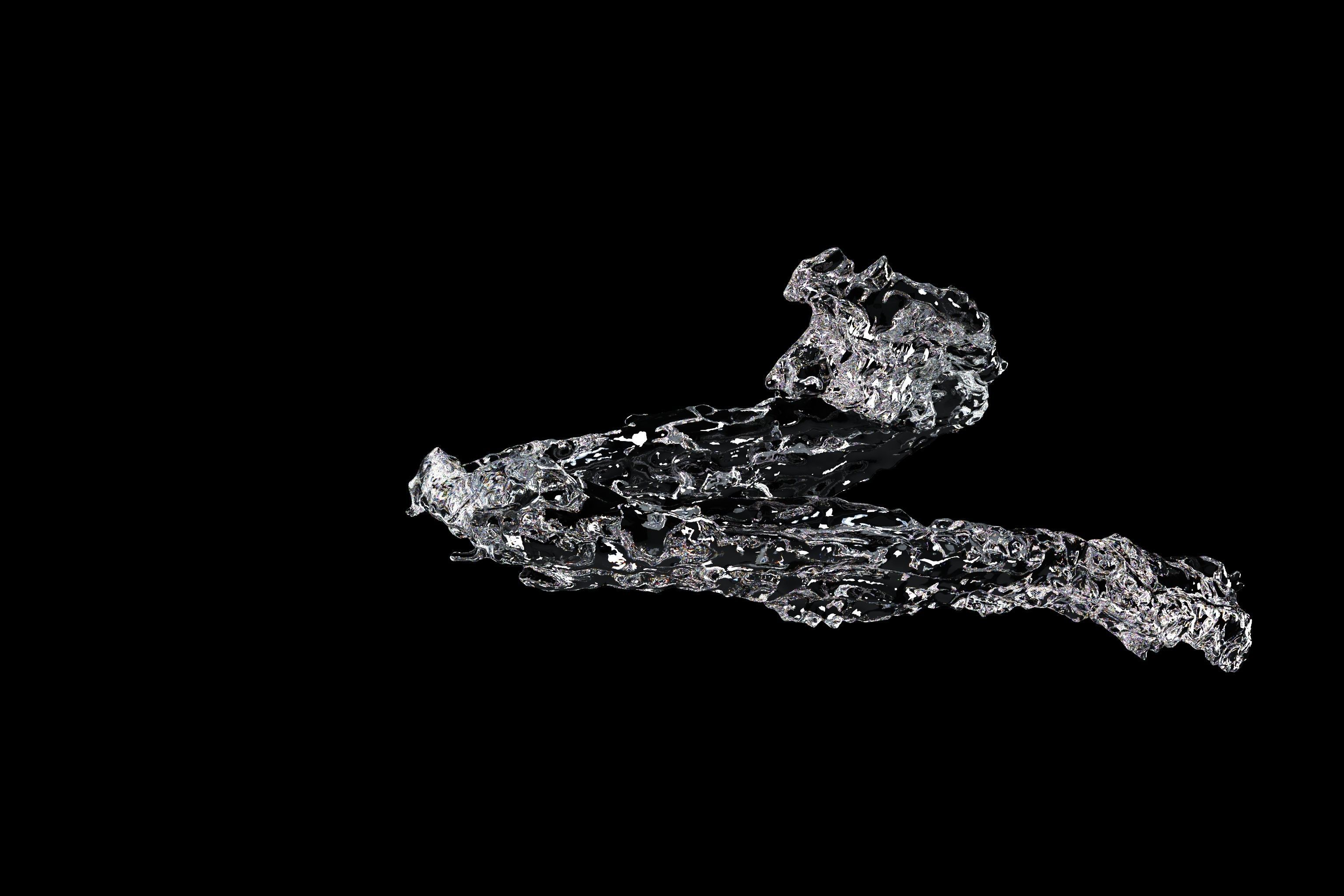 water splash circle  3D model_9