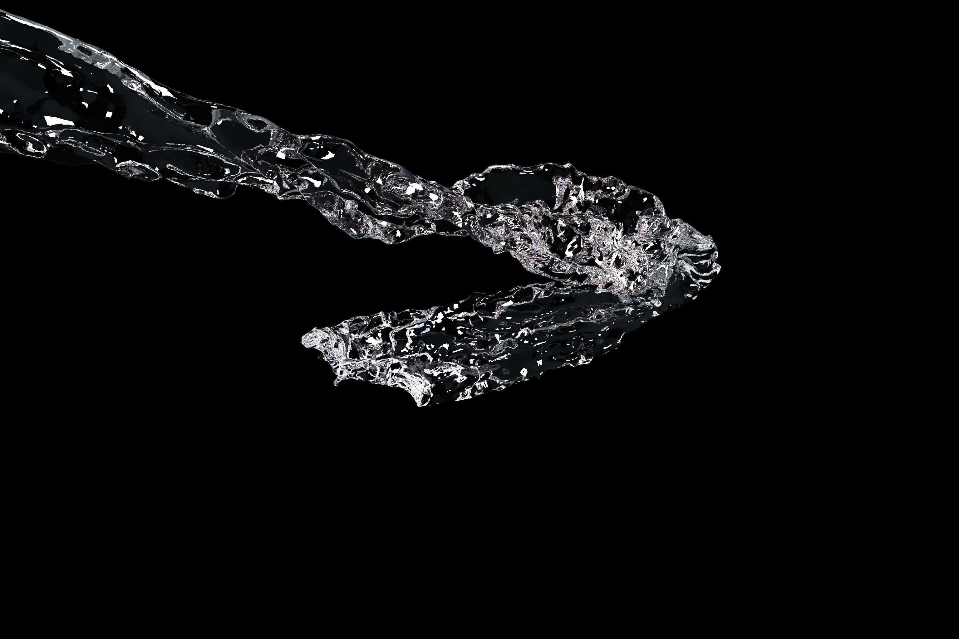 water splash circle  3D model_7