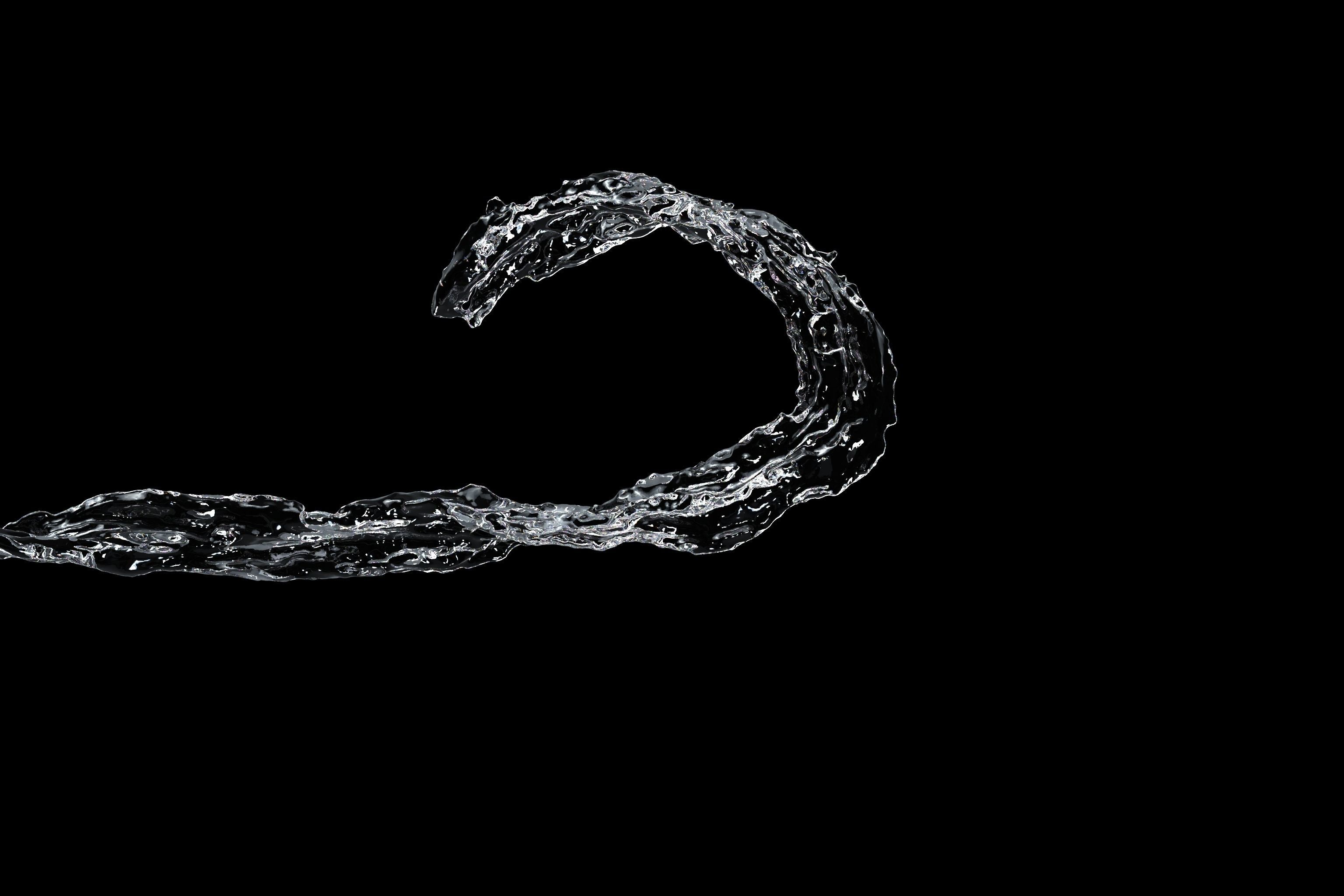 water splash circle  3D model_2