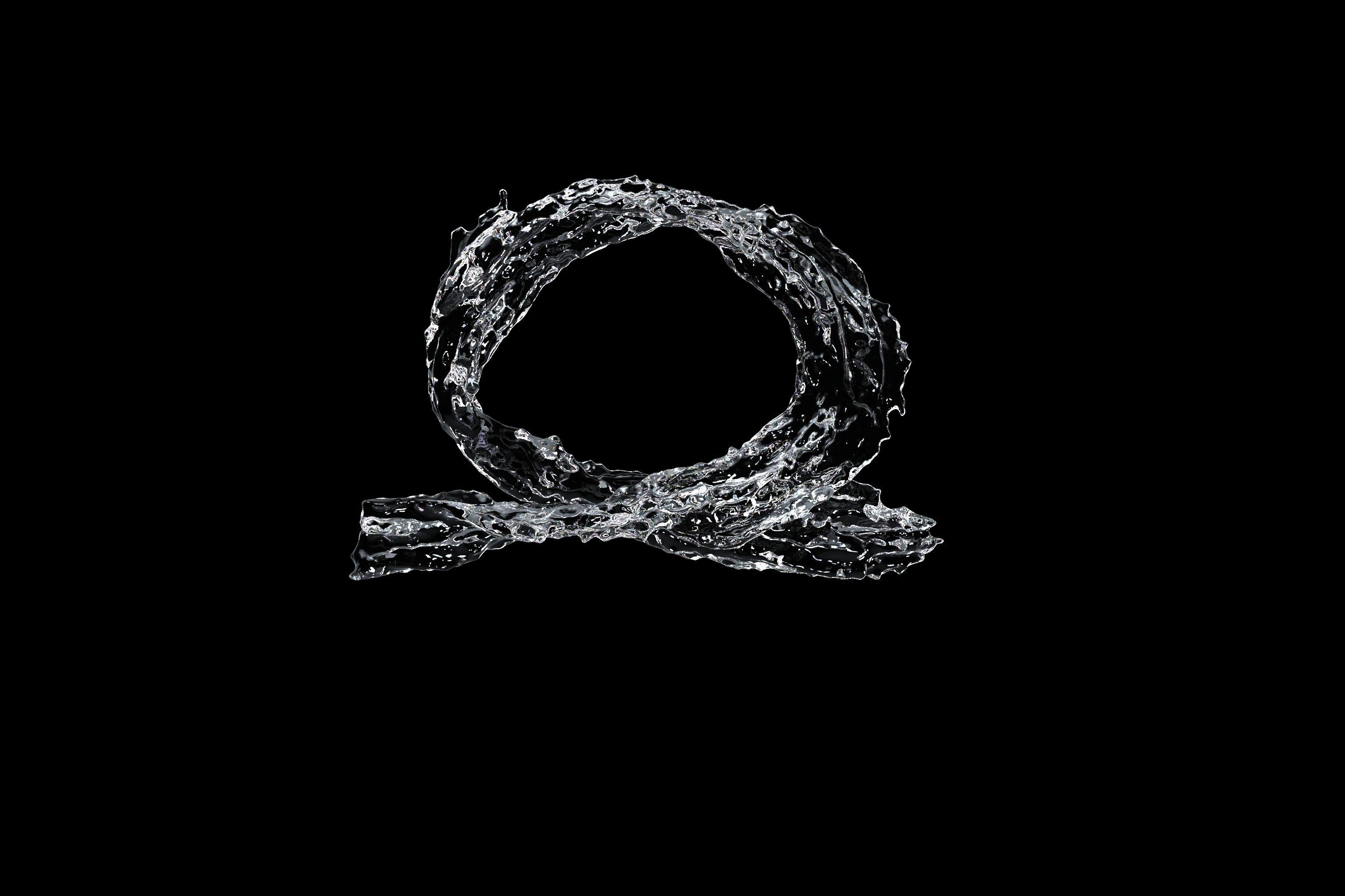 water splash circle  3D model_3